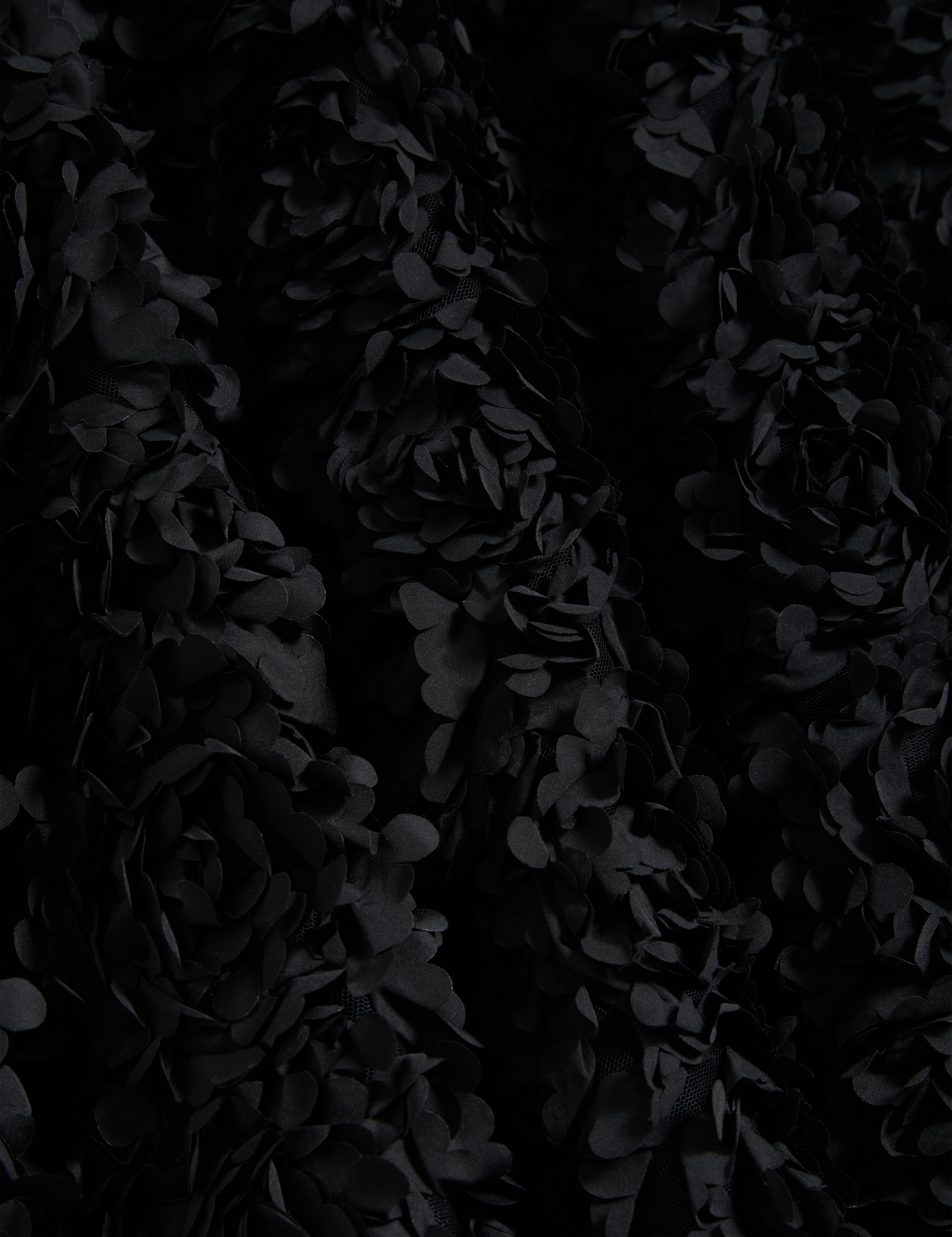 Solica Textured Fabric Full Midi Skirt Black