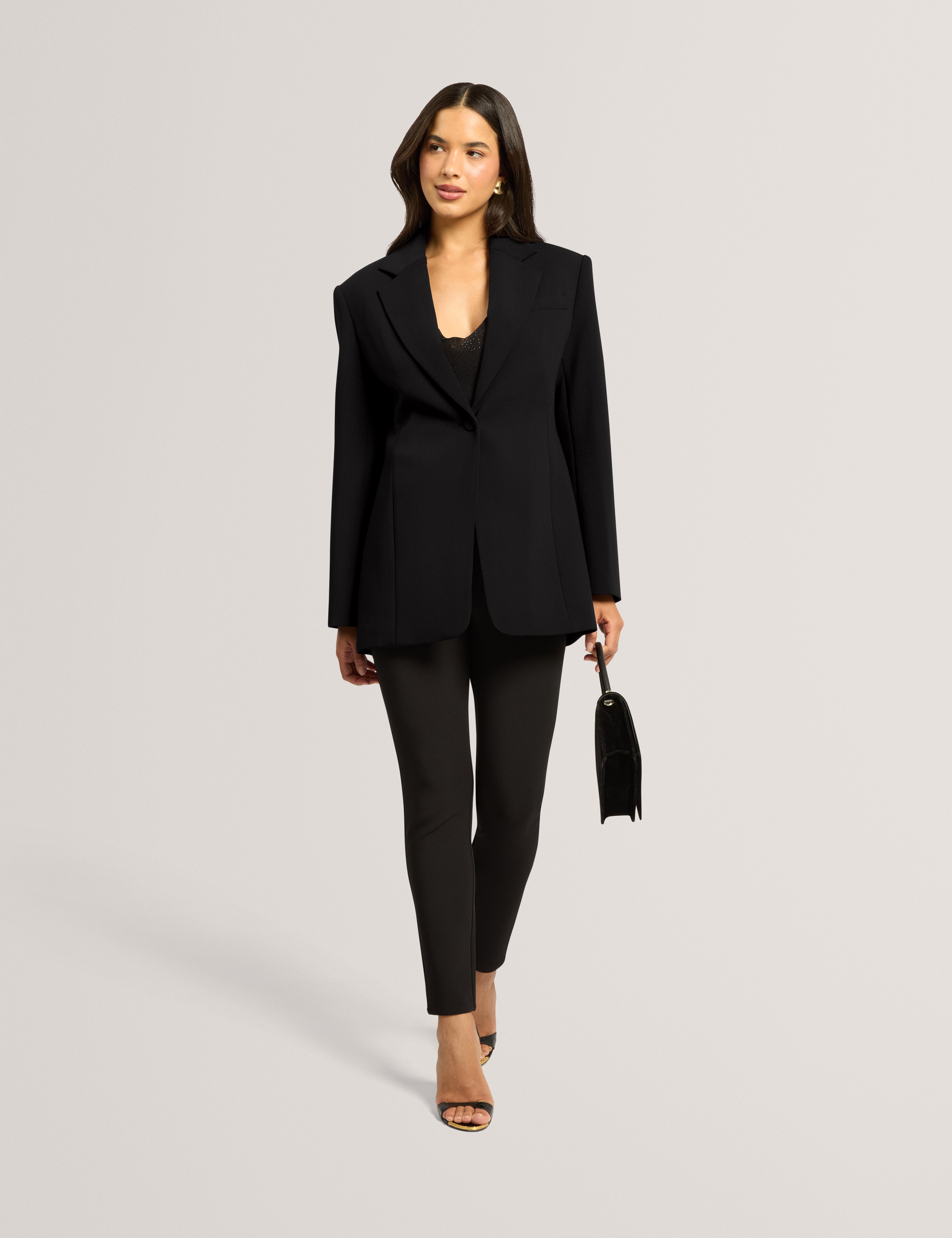 Hanlie Tailored Single Breasted Blazer Black