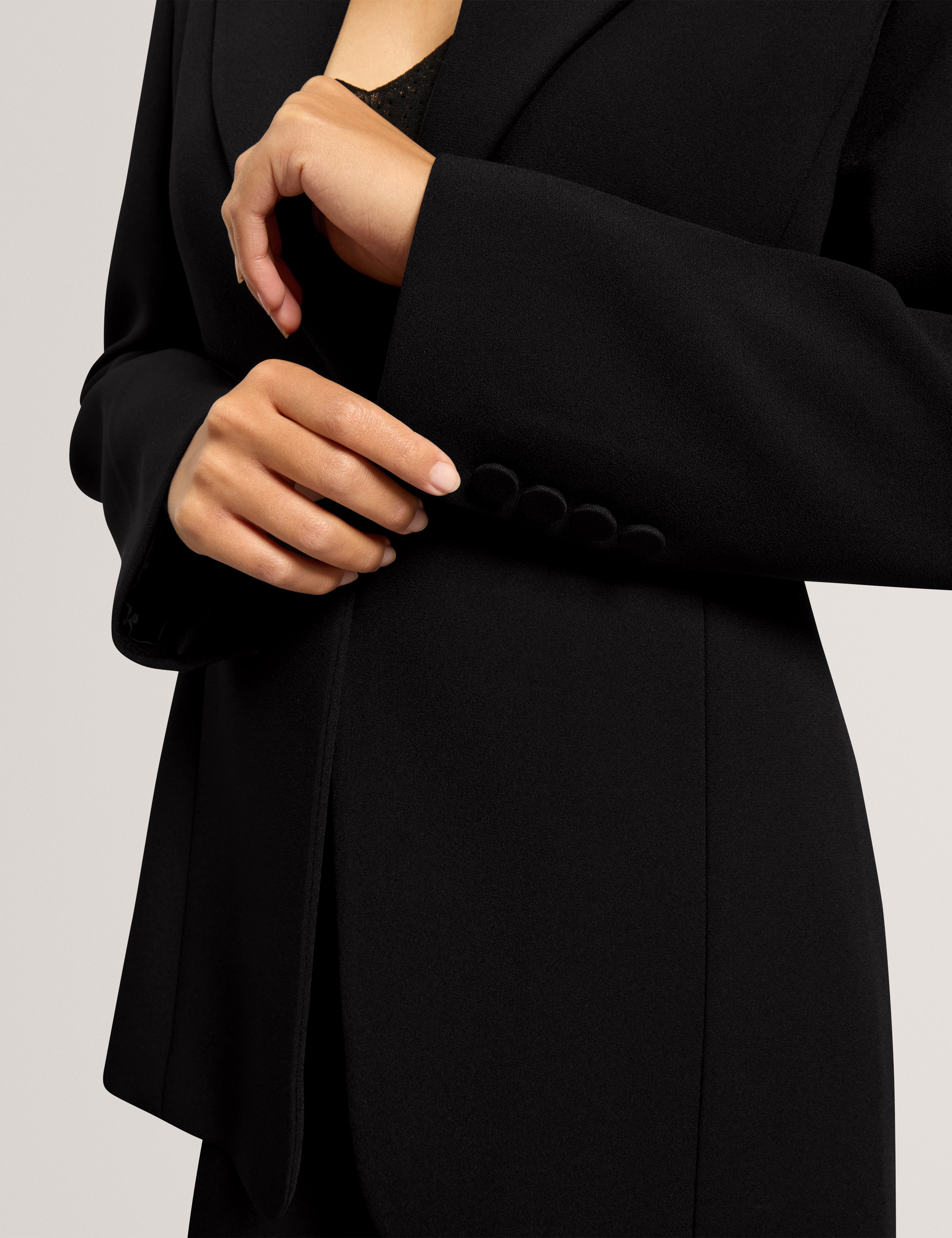 Hanlie Tailored Single Breasted Blazer Black