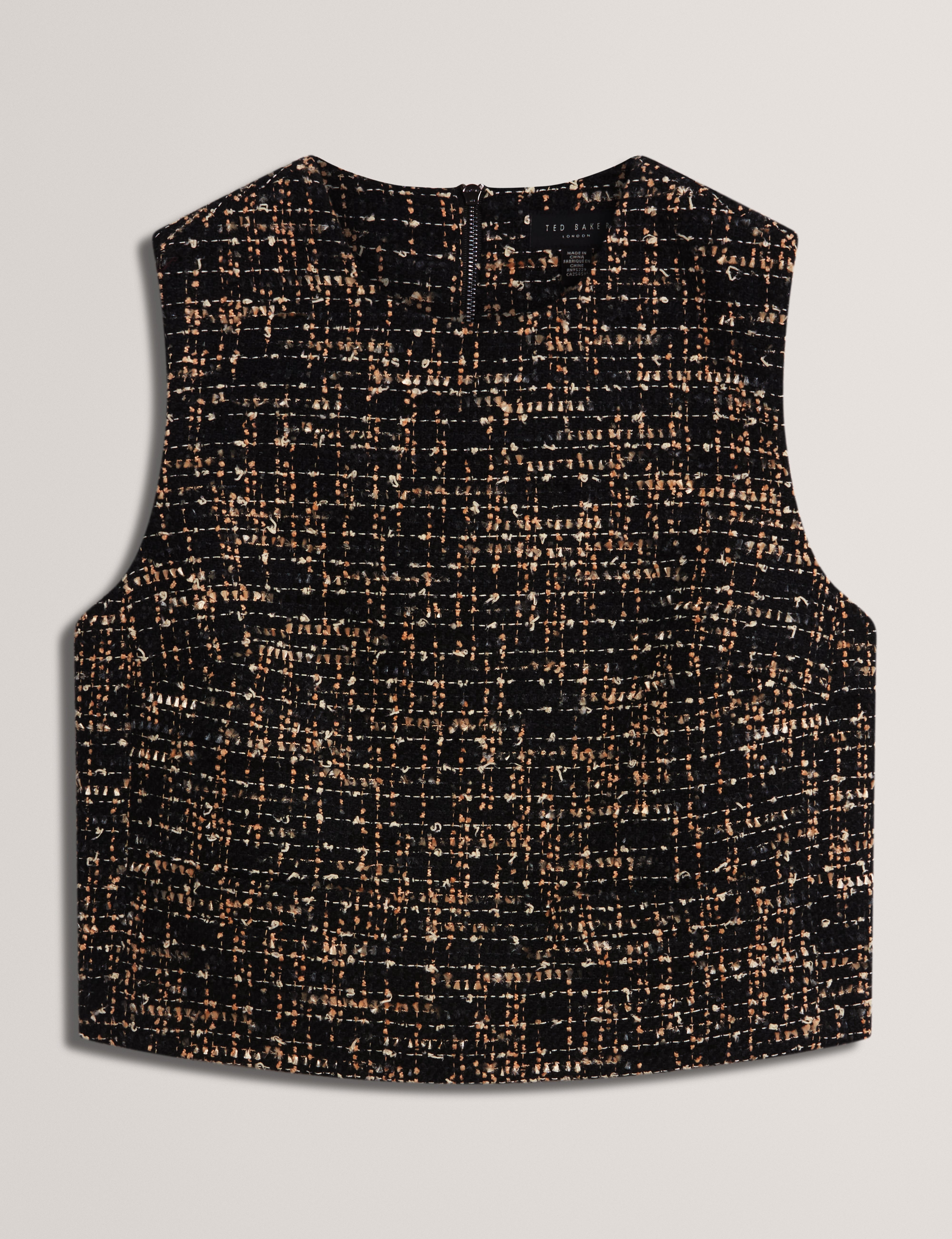 Ummito Boucle Sleeveless Top Black