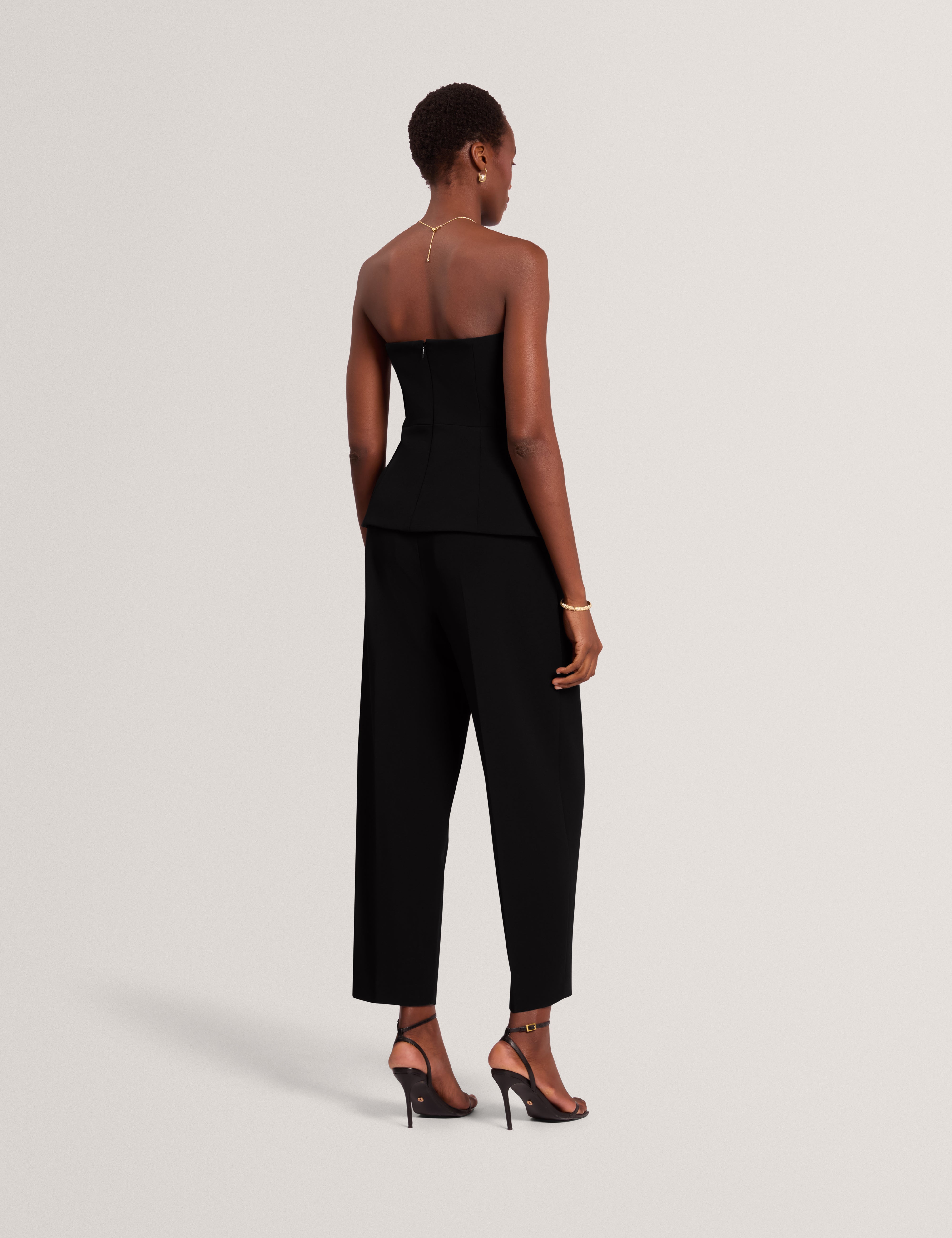 Raddij Tailored Strapless Jumpsuit Black