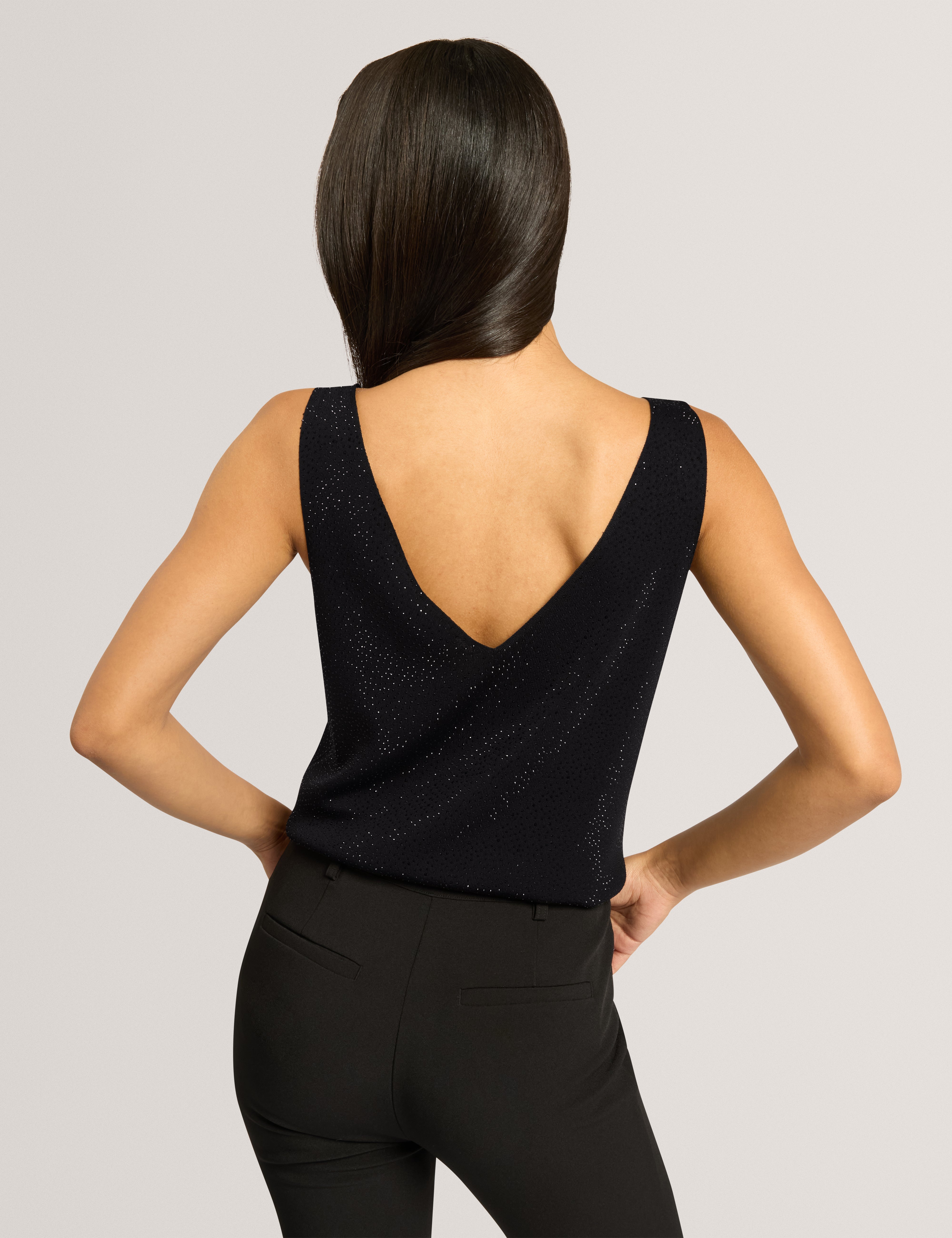 Mirill Hot Fix Knitted Tank Black