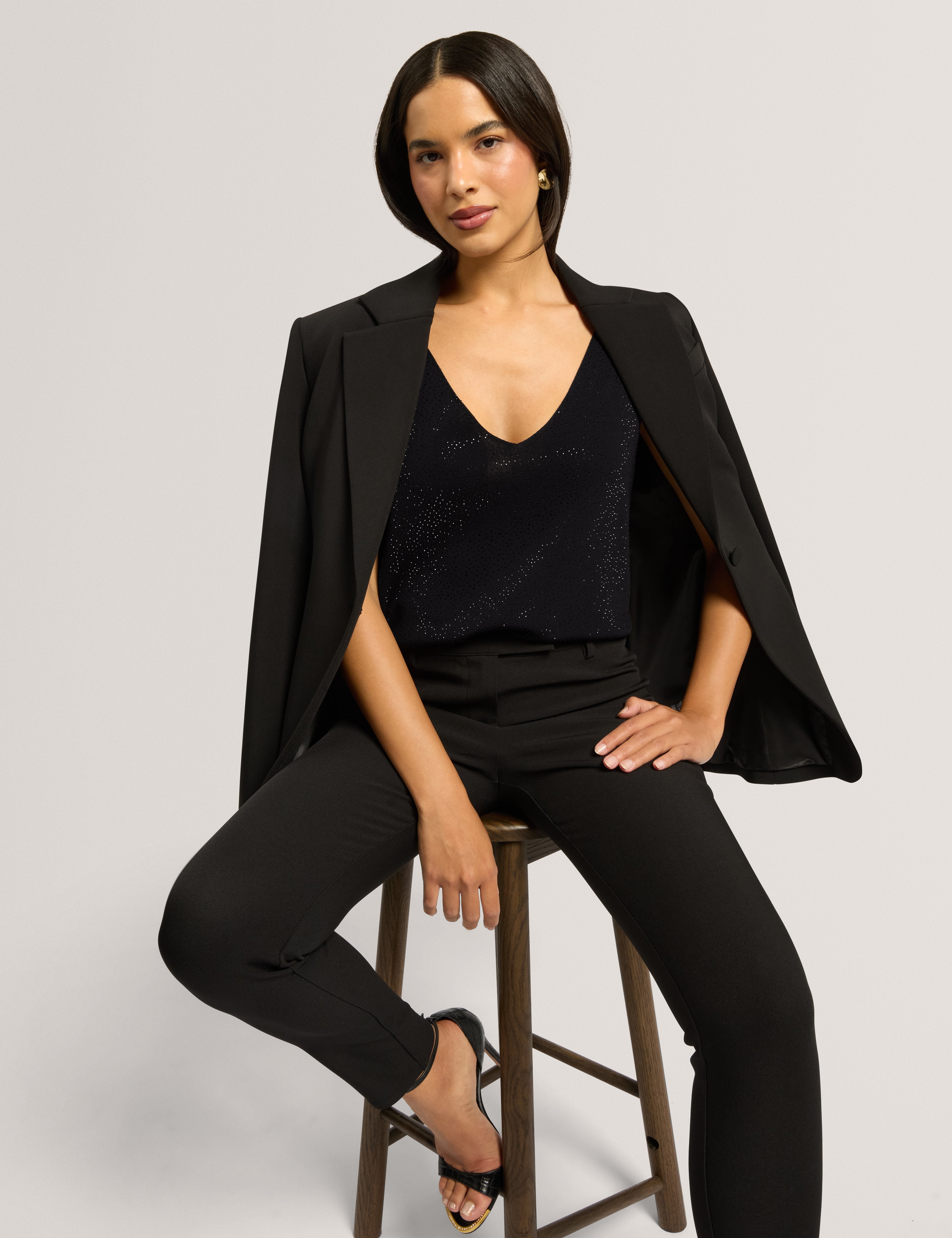 Mirill Hot Fix Knitted Tank Black
