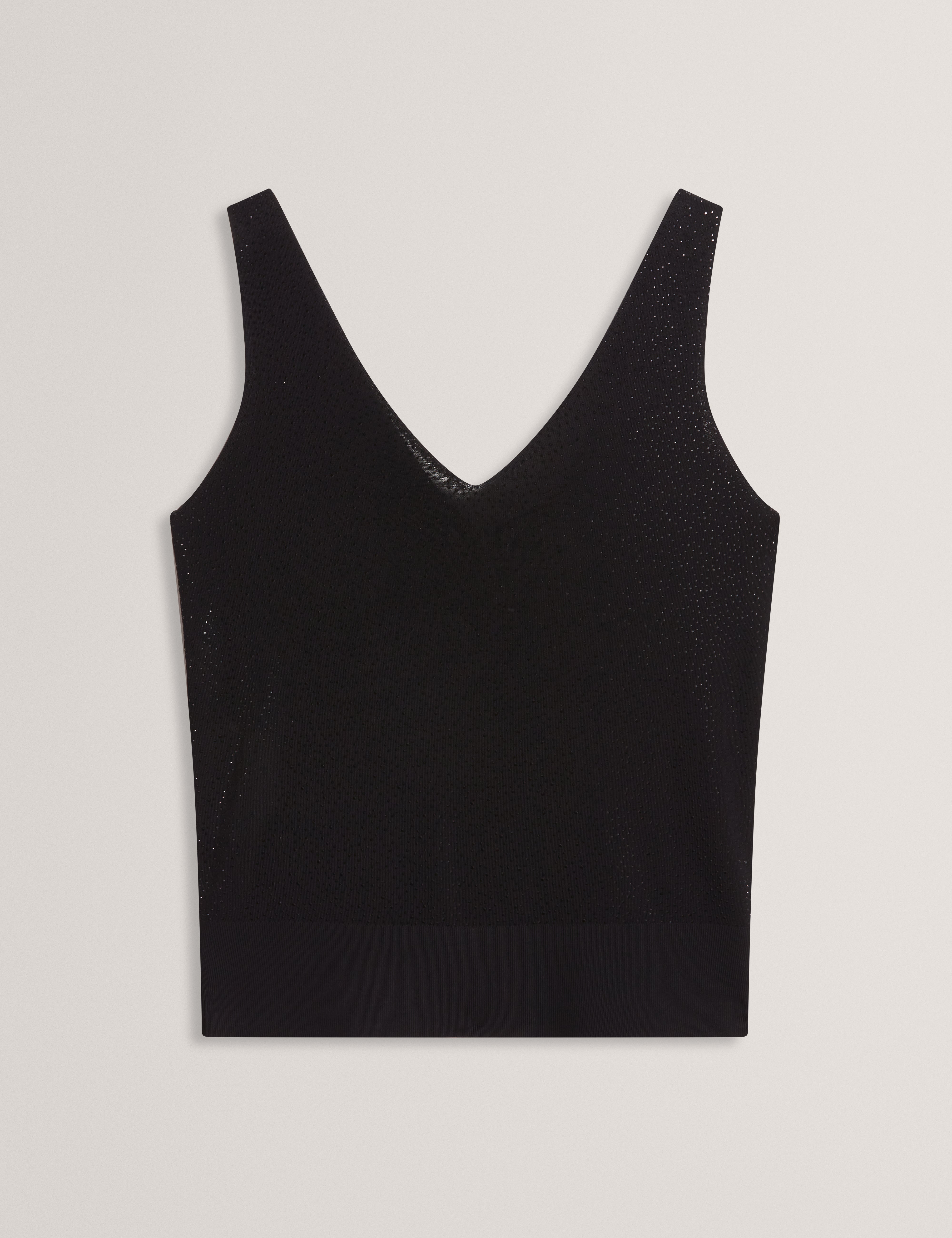 Mirill Hot Fix Knitted Tank Black