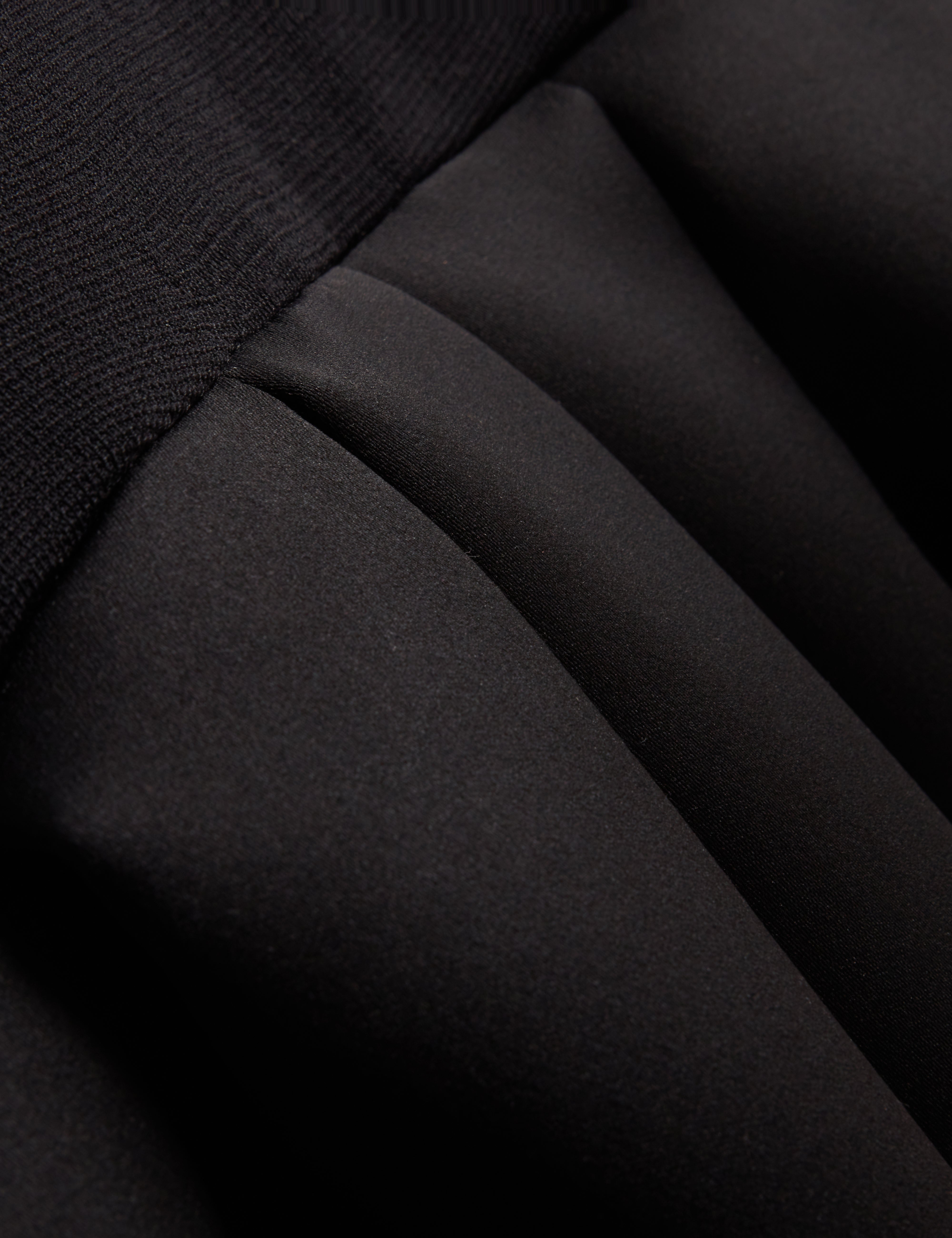 Lylora Woven Mix Midi Dress Black