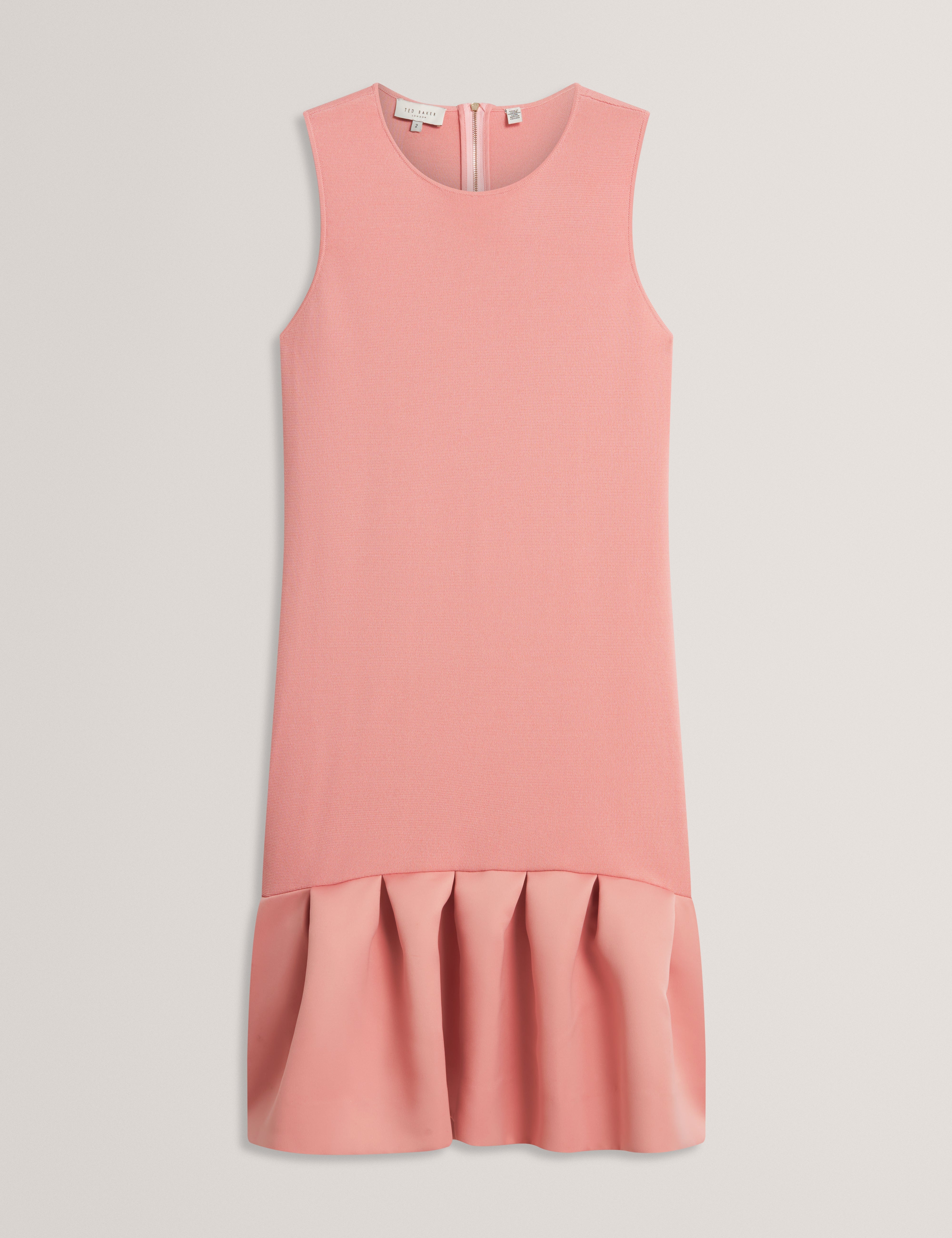 Laveny Woven Mix Mini Dress Pl-Pink