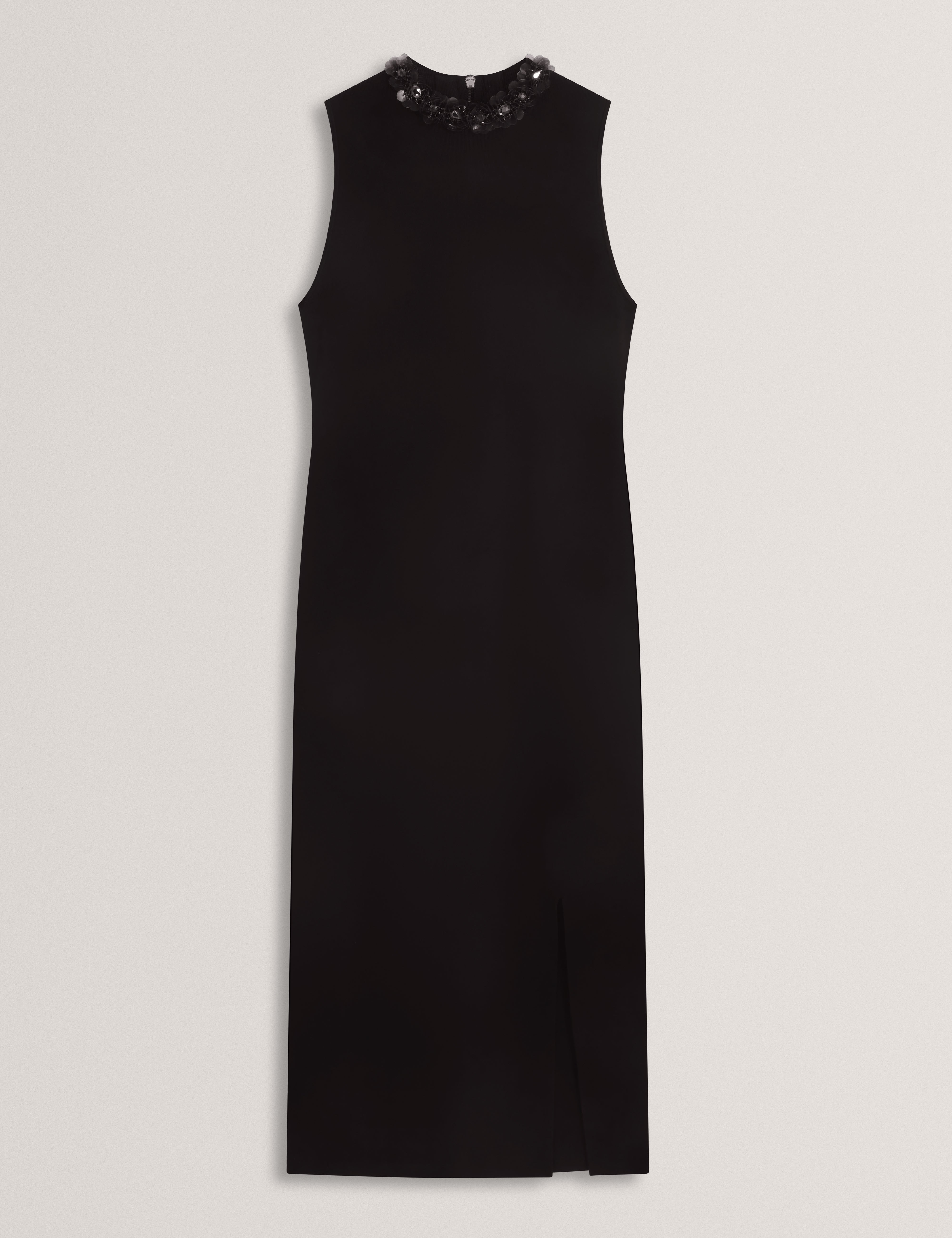 Sivra Bodycon Embellished Midi Dress Black