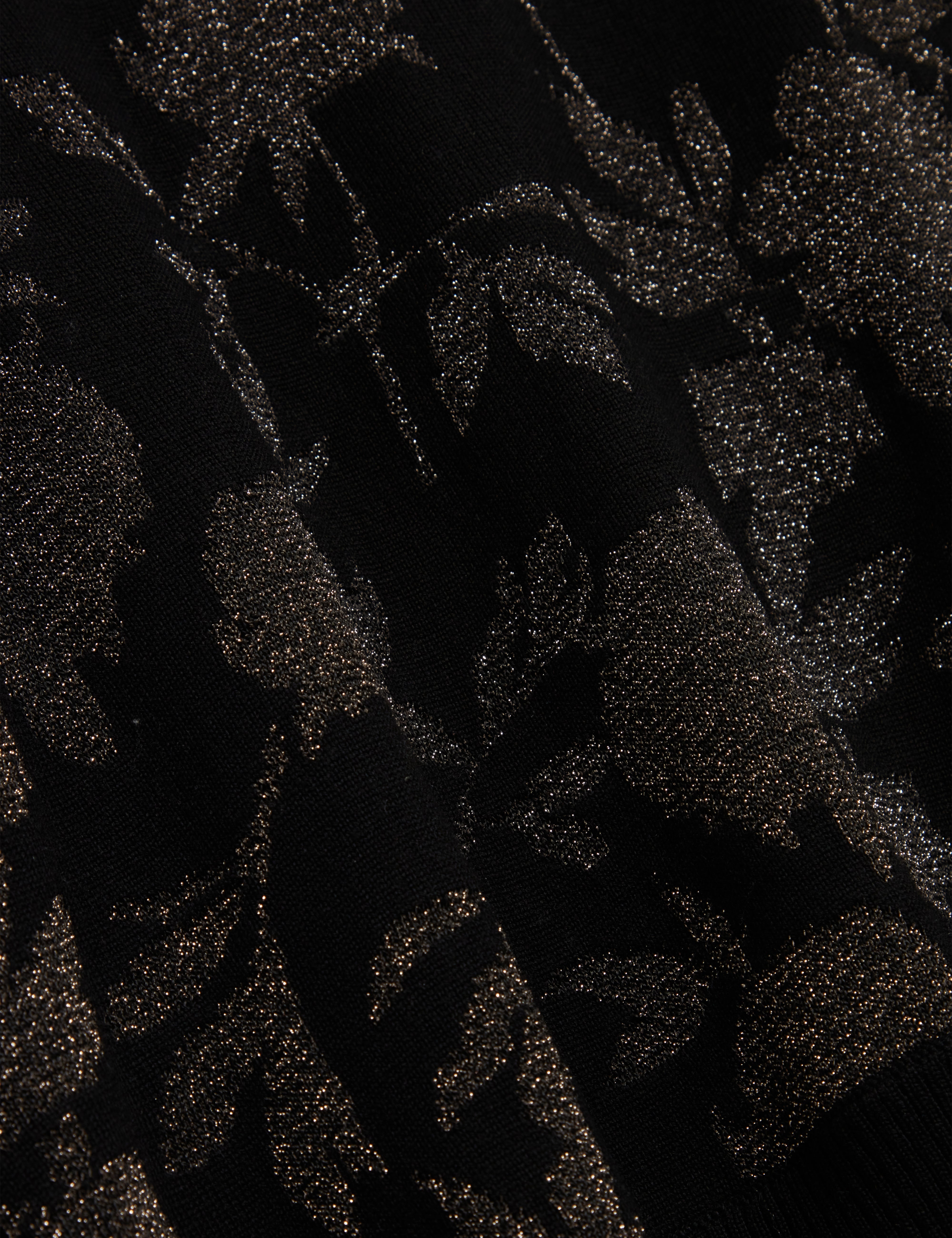 Hesila Cropped Jacquard Jumper Black