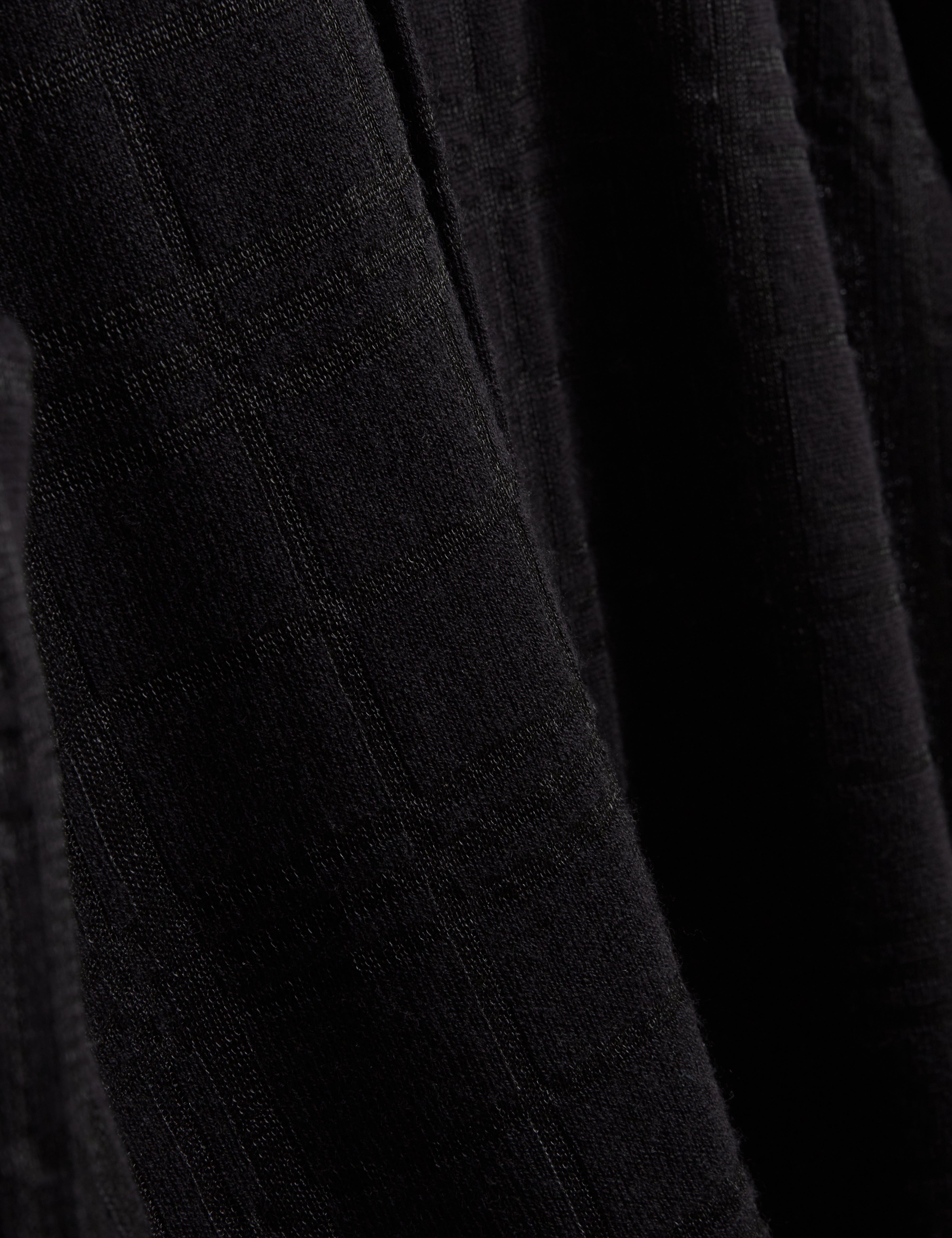 Mcline Soft Check Button Through Polo Black