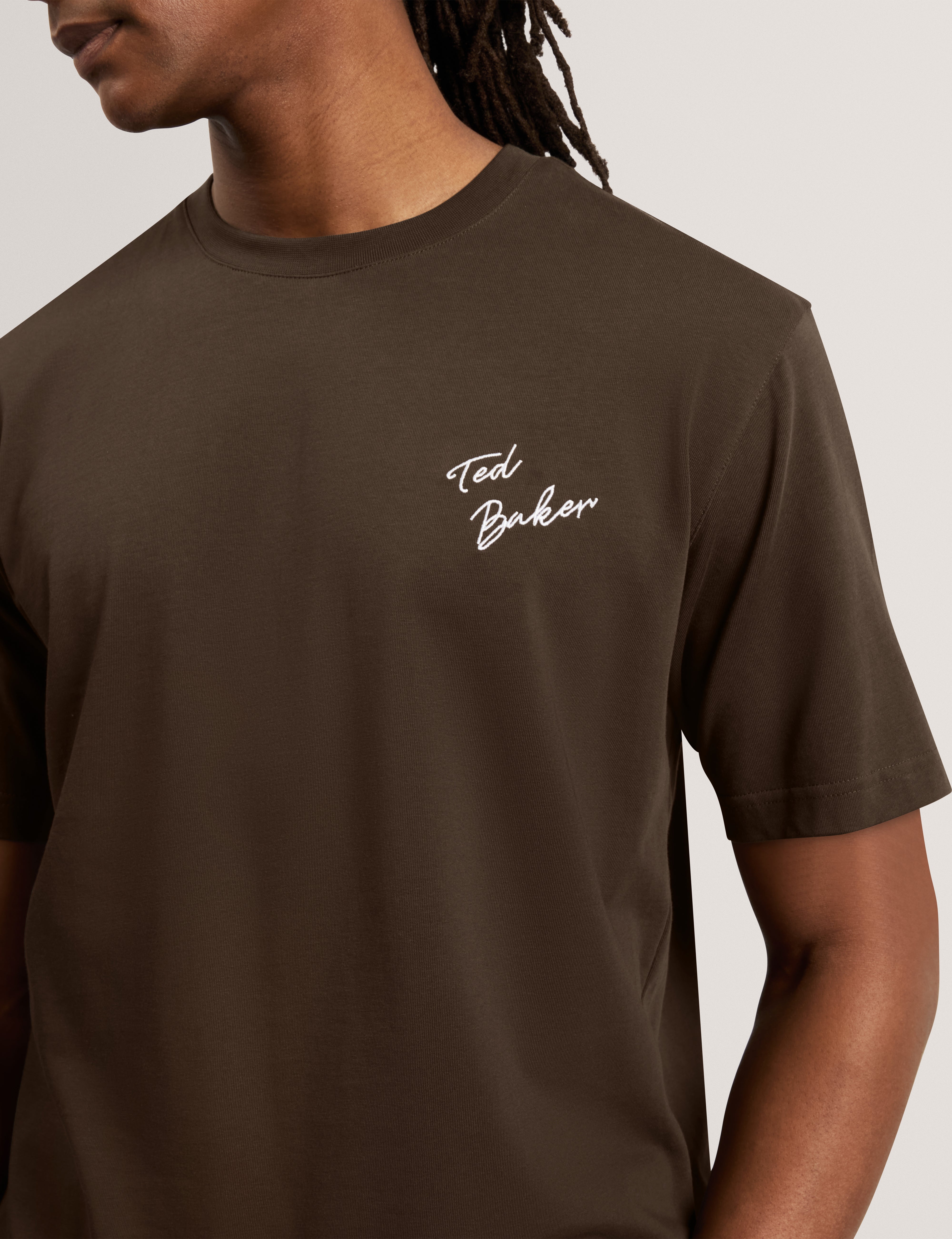 Mayllon Short Sleeve Graphic Relaxed T-Shirt Dk-Brown