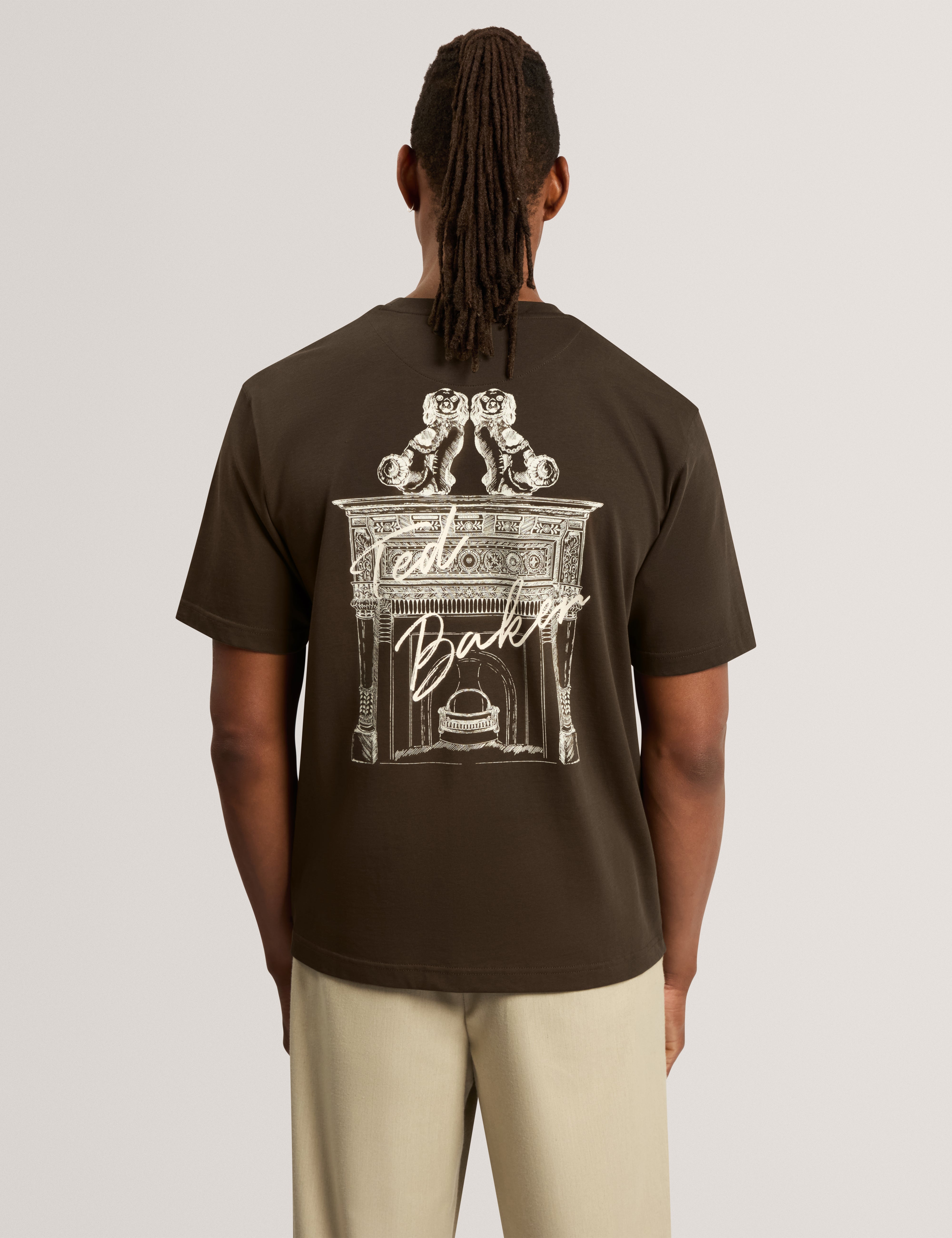 Mayllon Short Sleeve Graphic Relaxed T-Shirt Dk-Brown