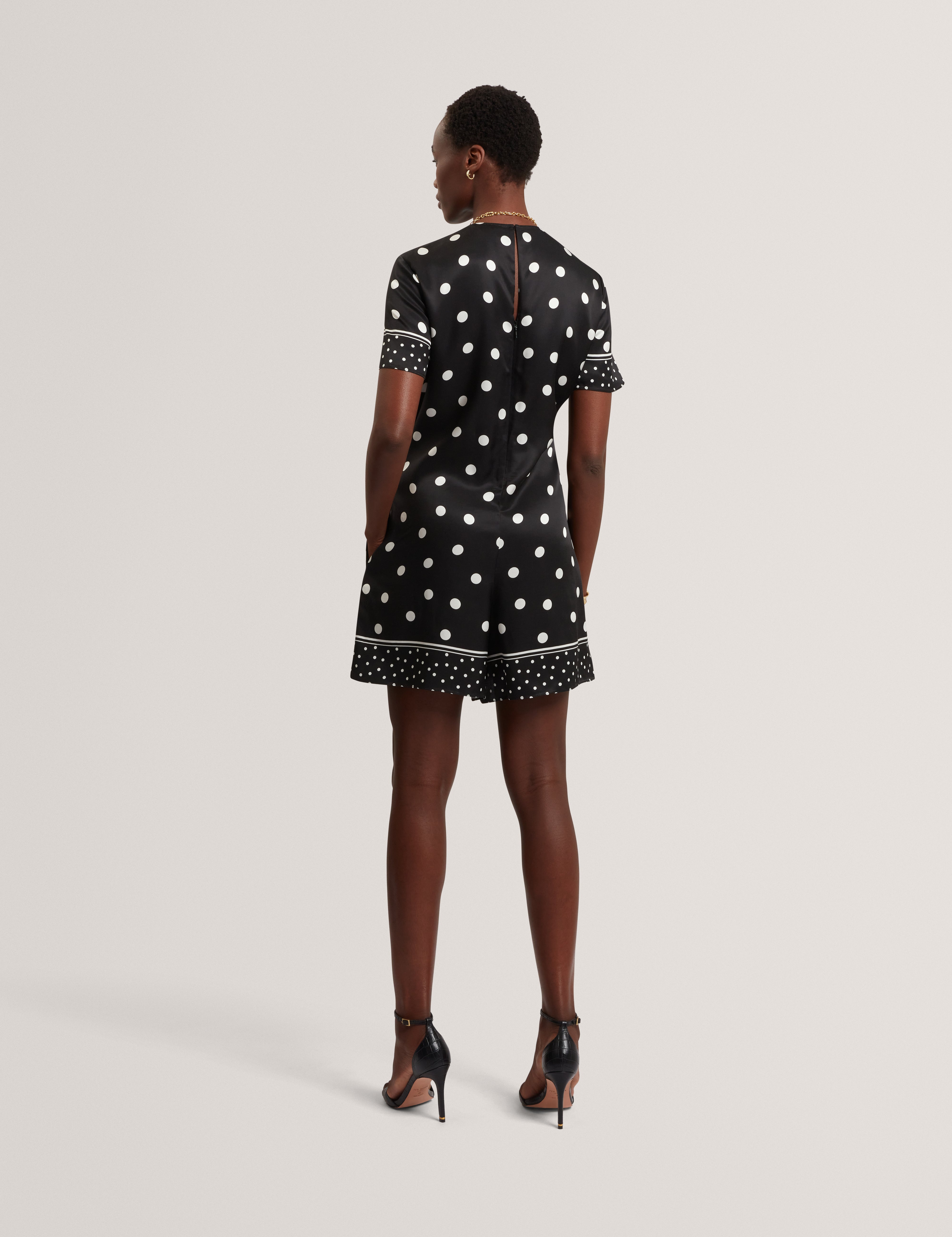 Aciaa Printed Playsuit Black