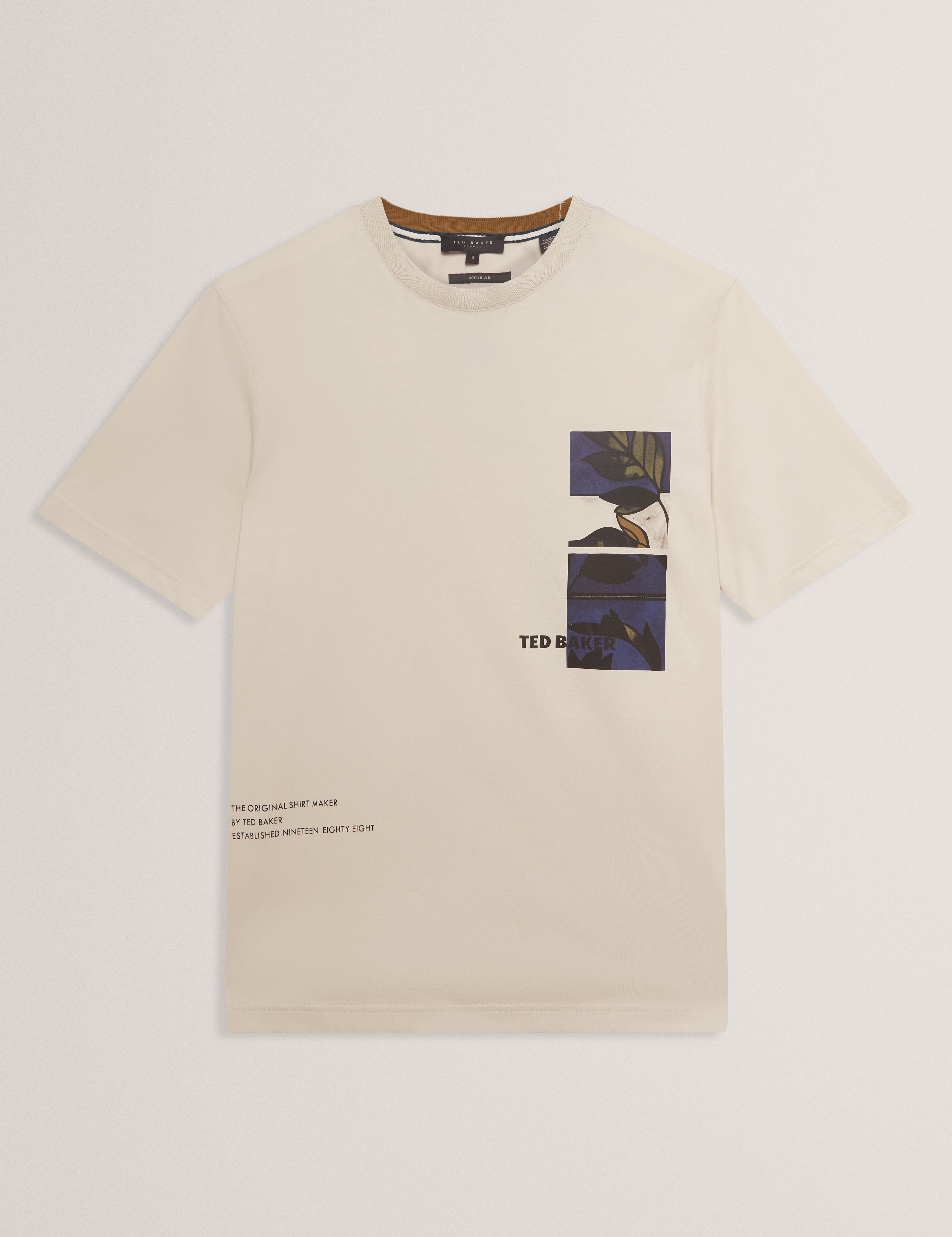 Giless Short Sleeve Regular Graphic T-Shirt Ecru
