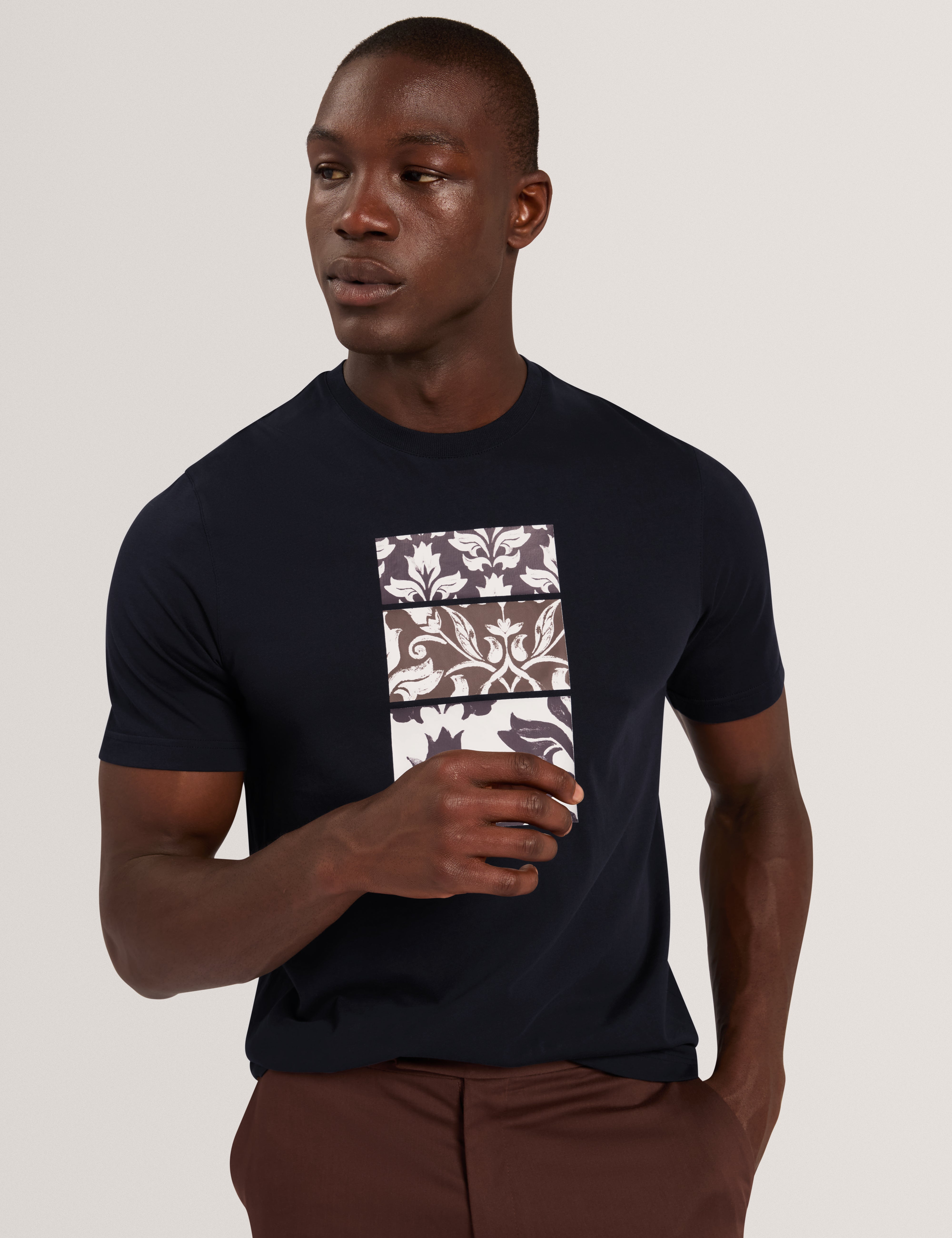 Joof Short Sleeve Regular Box Printed T-Shirt Navy