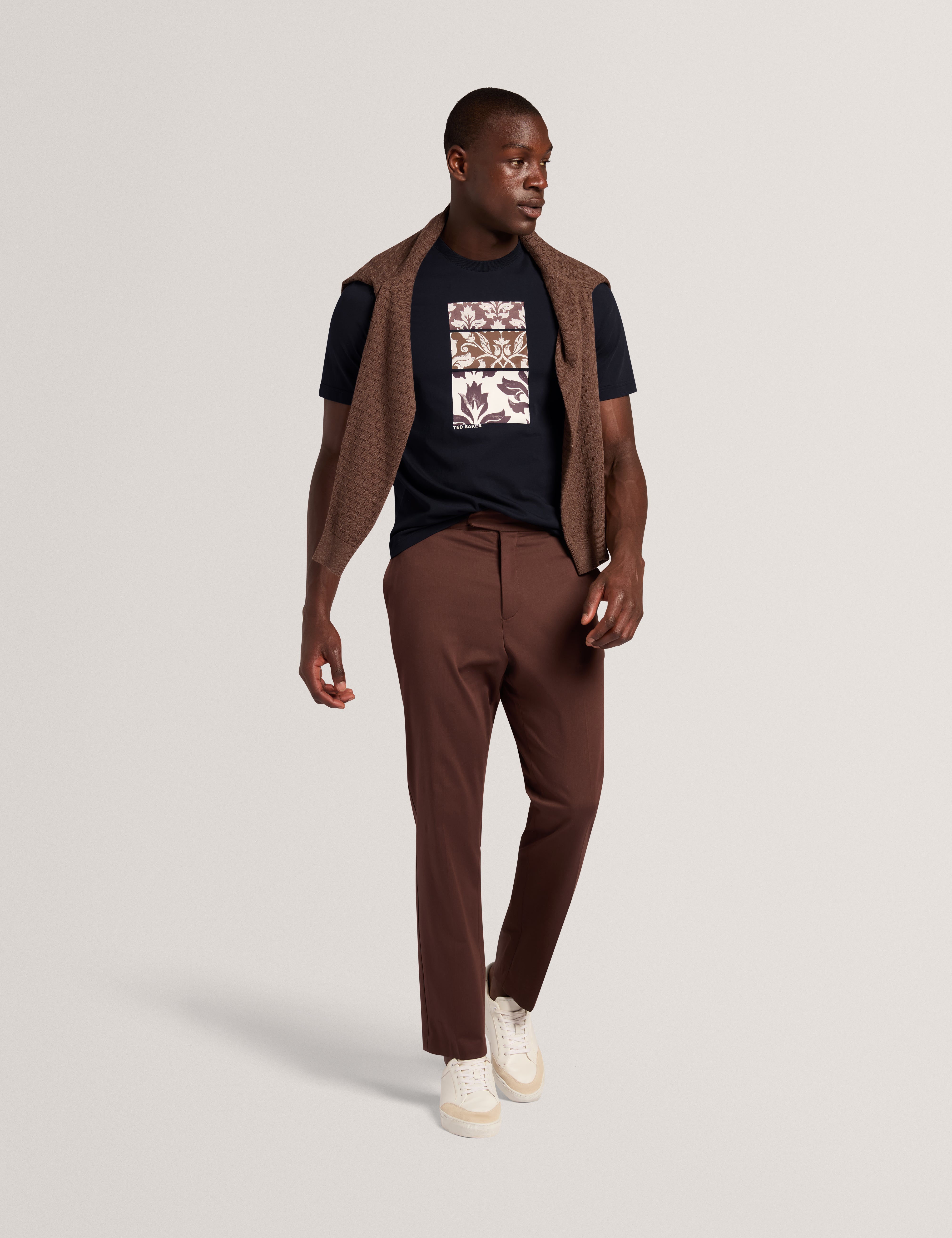 Joof Short Sleeve Regular Box Printed T-Shirt Navy