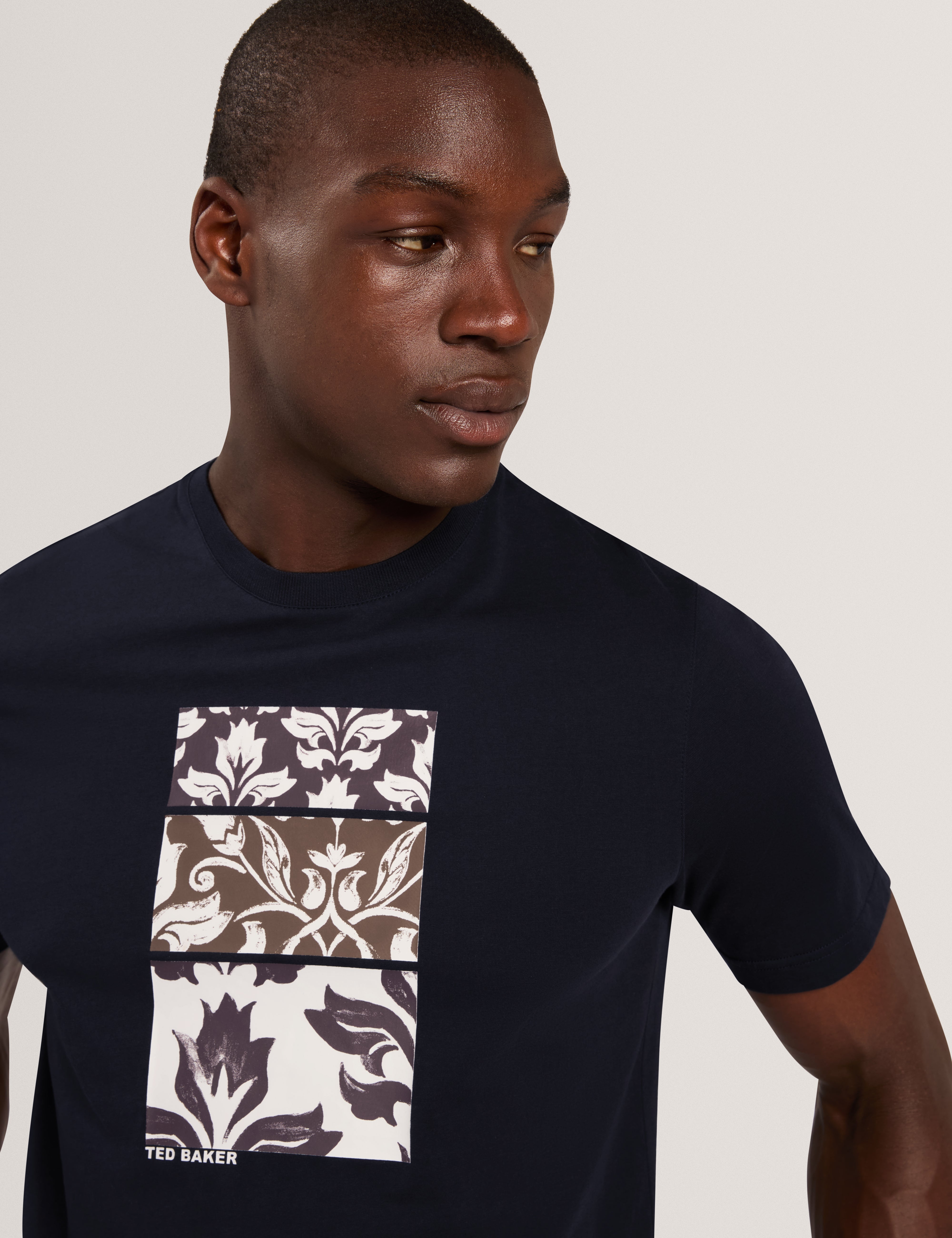 Joof Short Sleeve Regular Box Printed T-Shirt Navy