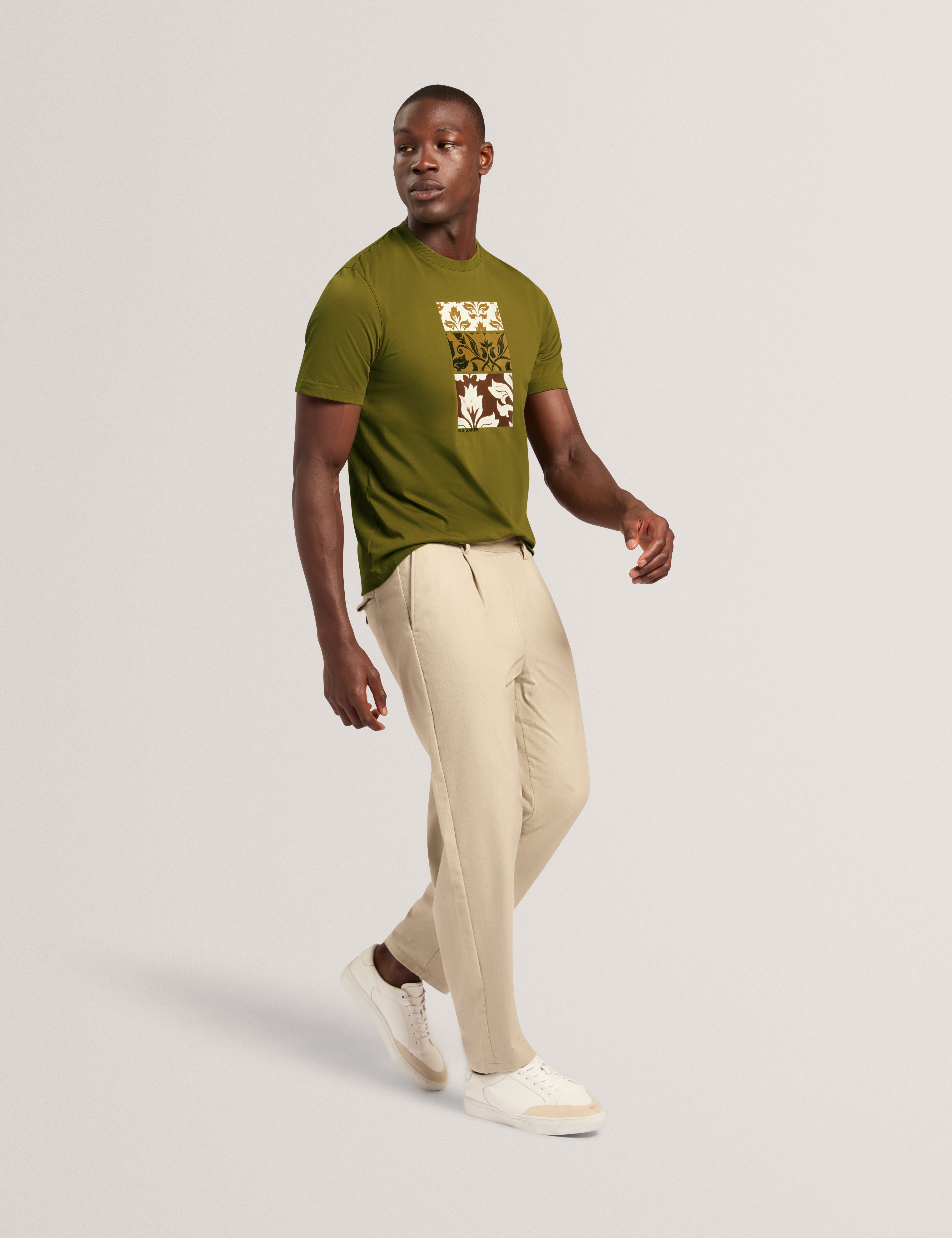 Joof Short Sleeve Regular Box Printed T-Shirt Olive