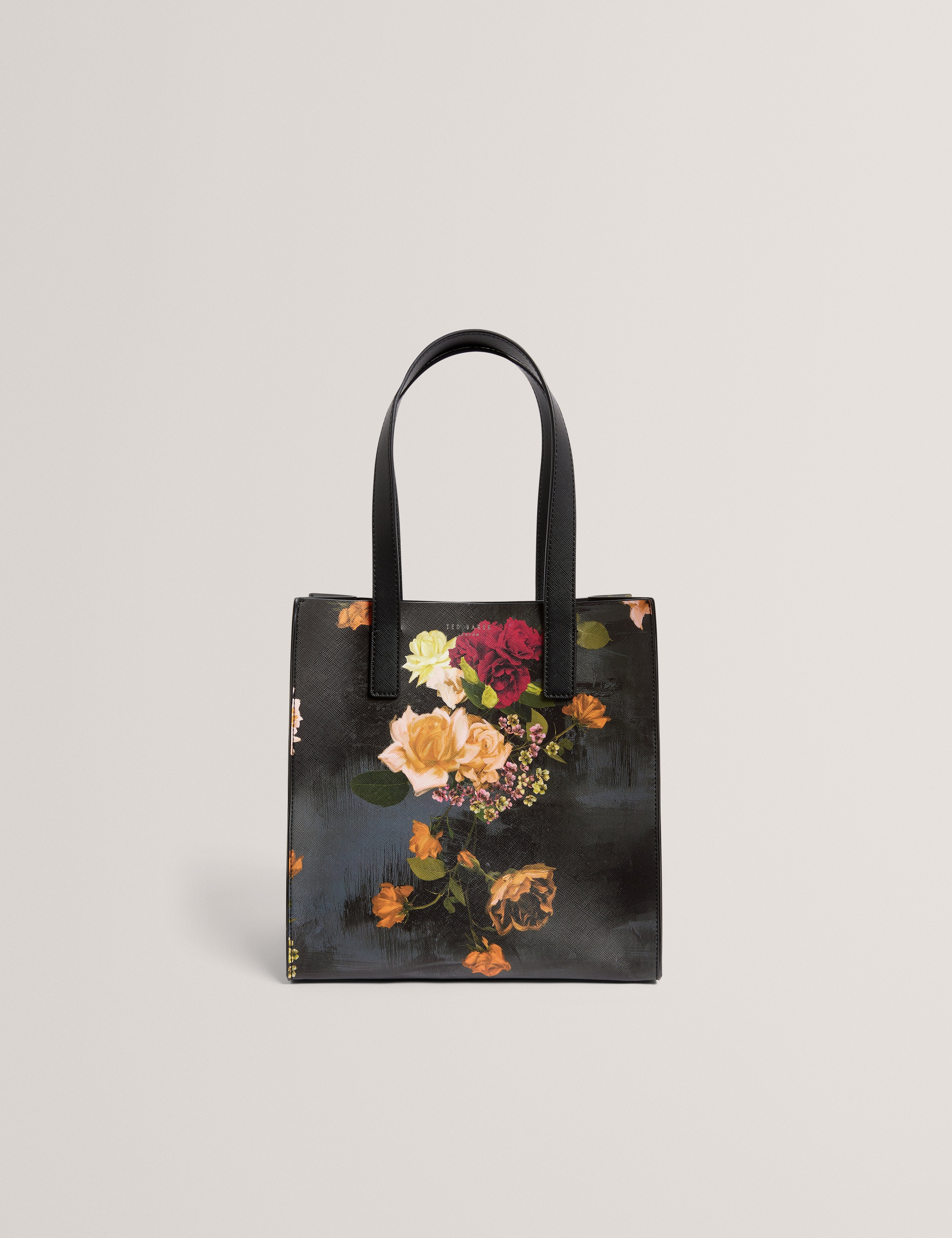 Quencon Floral Printed Small Icon Bag Black