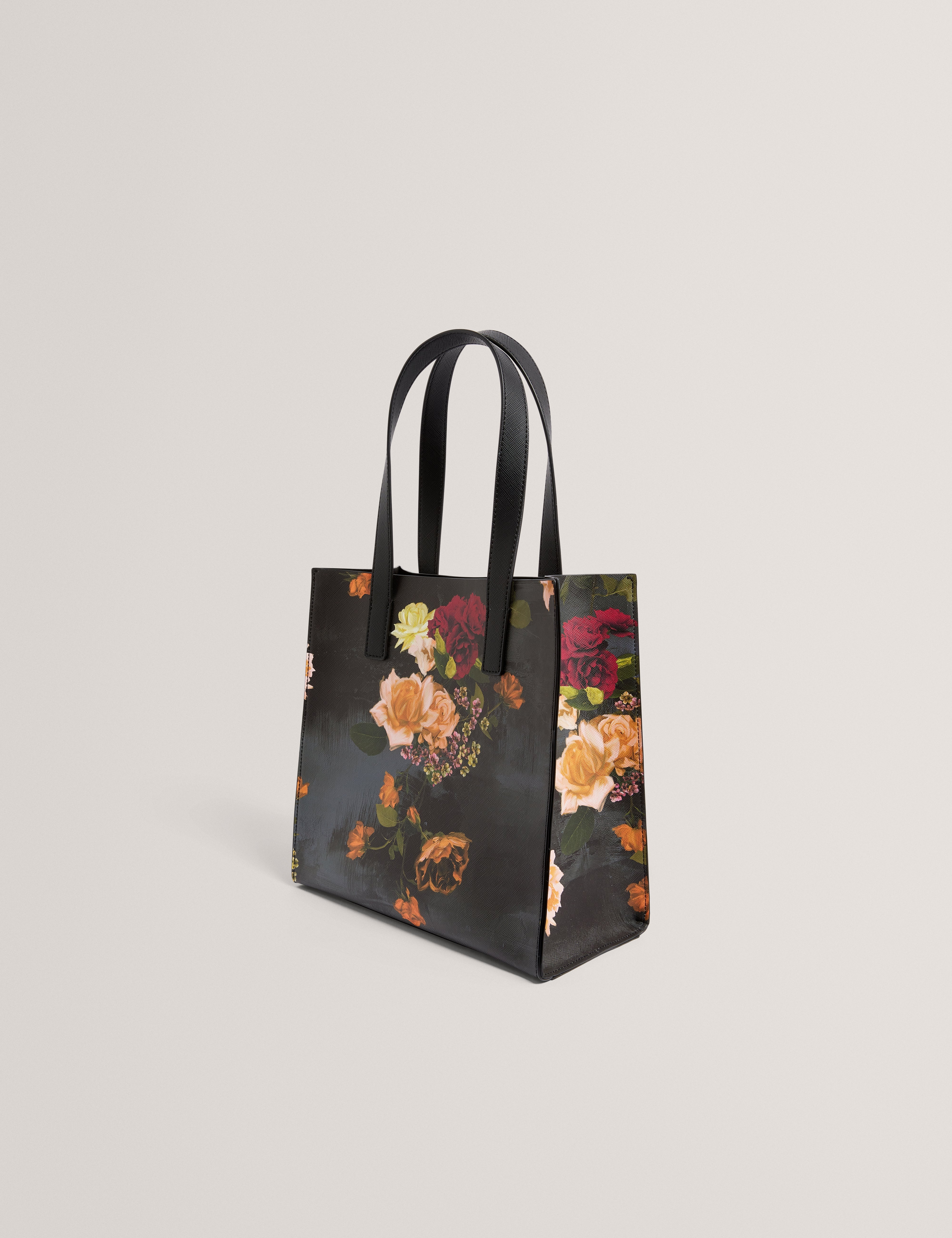 Quencon Floral Printed Small Icon Bag Black