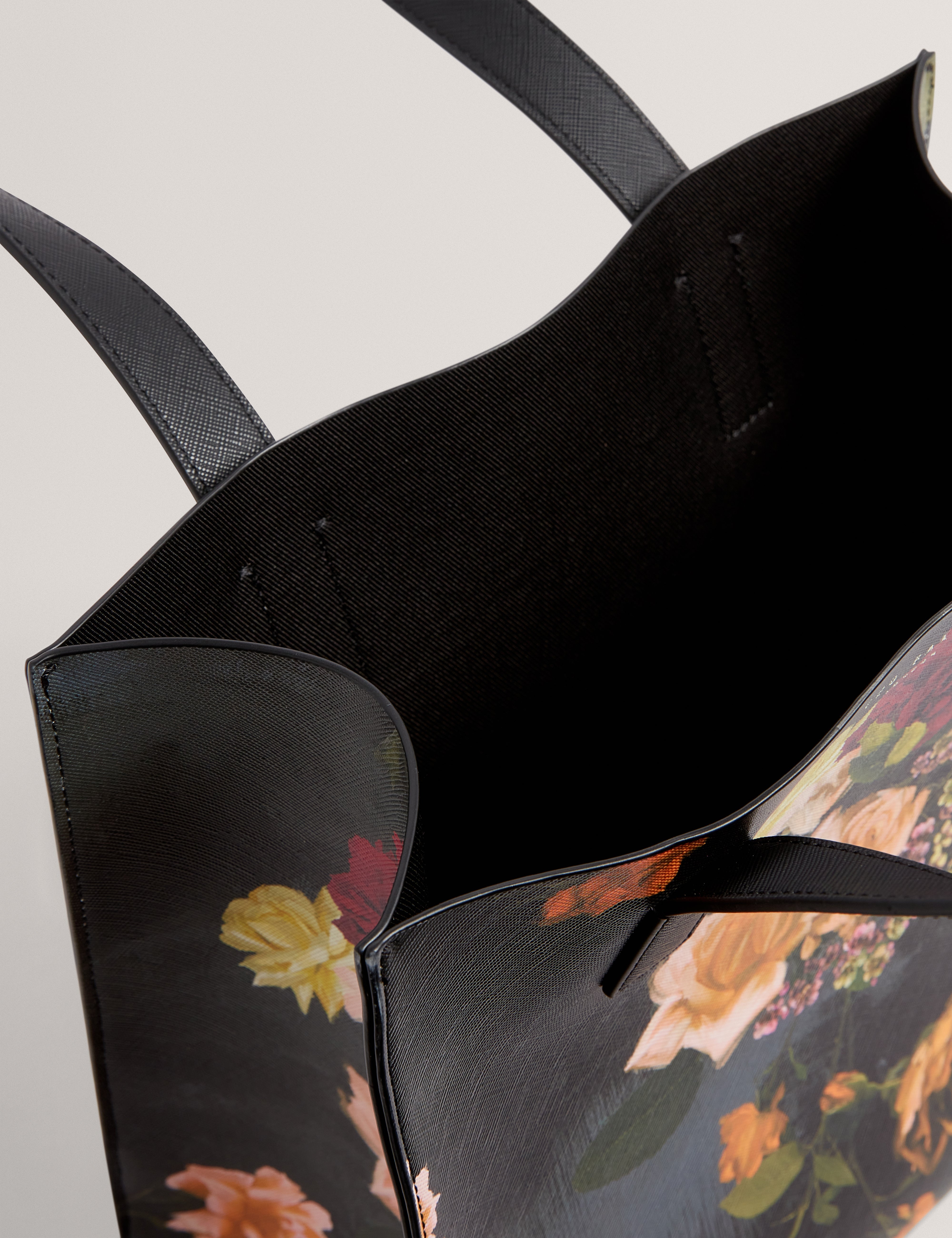 Quencon Floral Printed Small Icon Bag Black