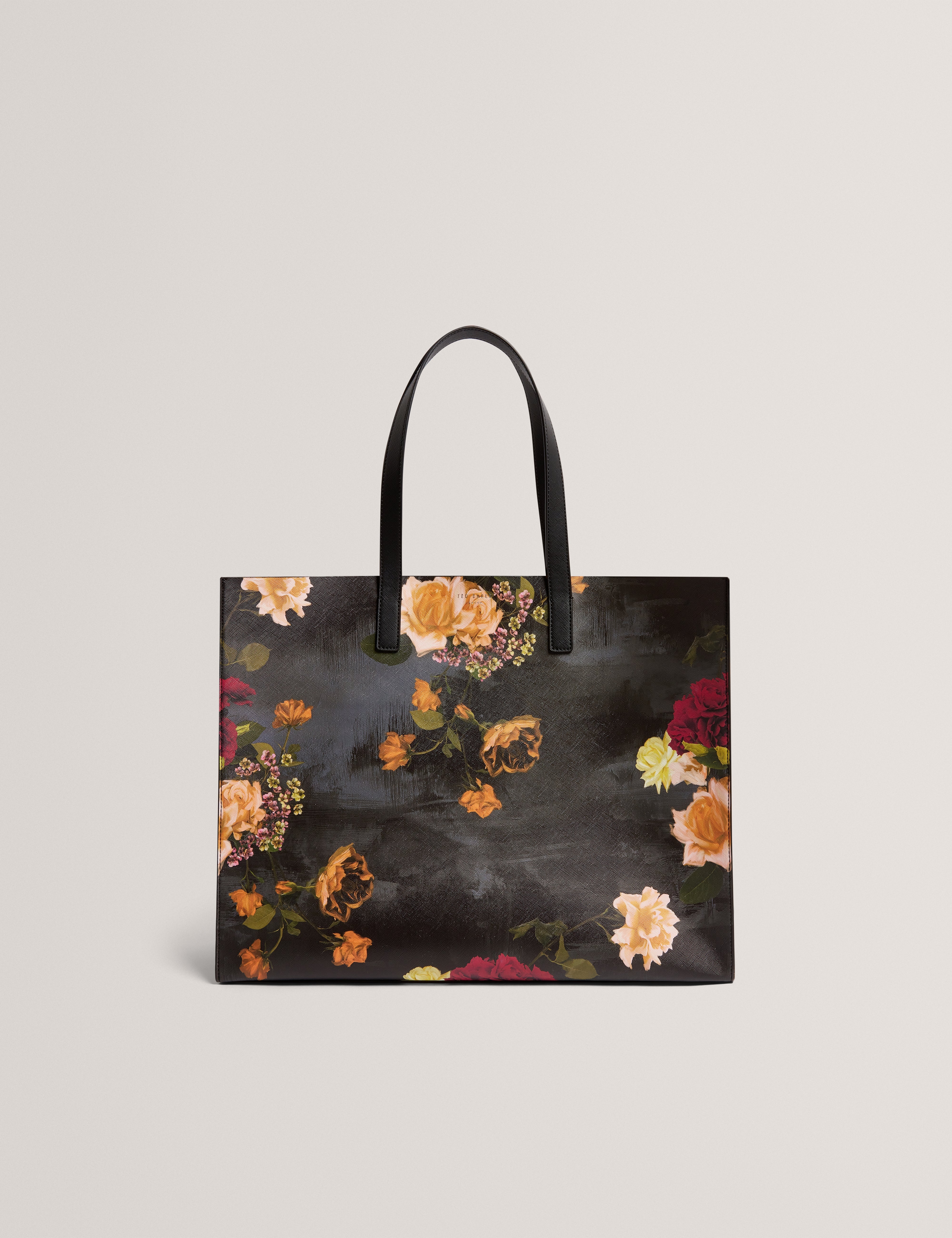 Olacon Floral Printed Extra Large Icon Bag Black
