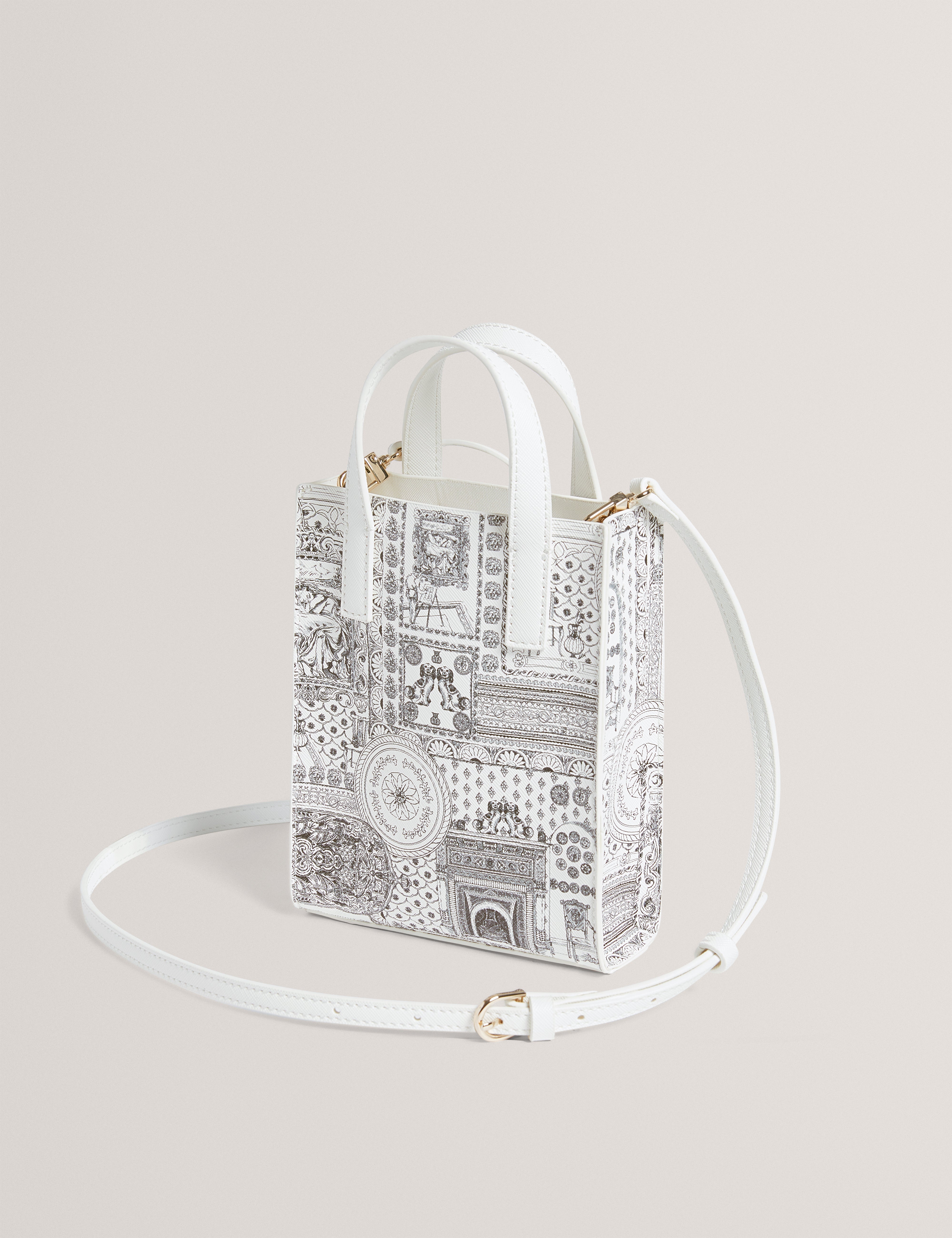 Winncon Toile Printed Mini Icon Bag Ivory