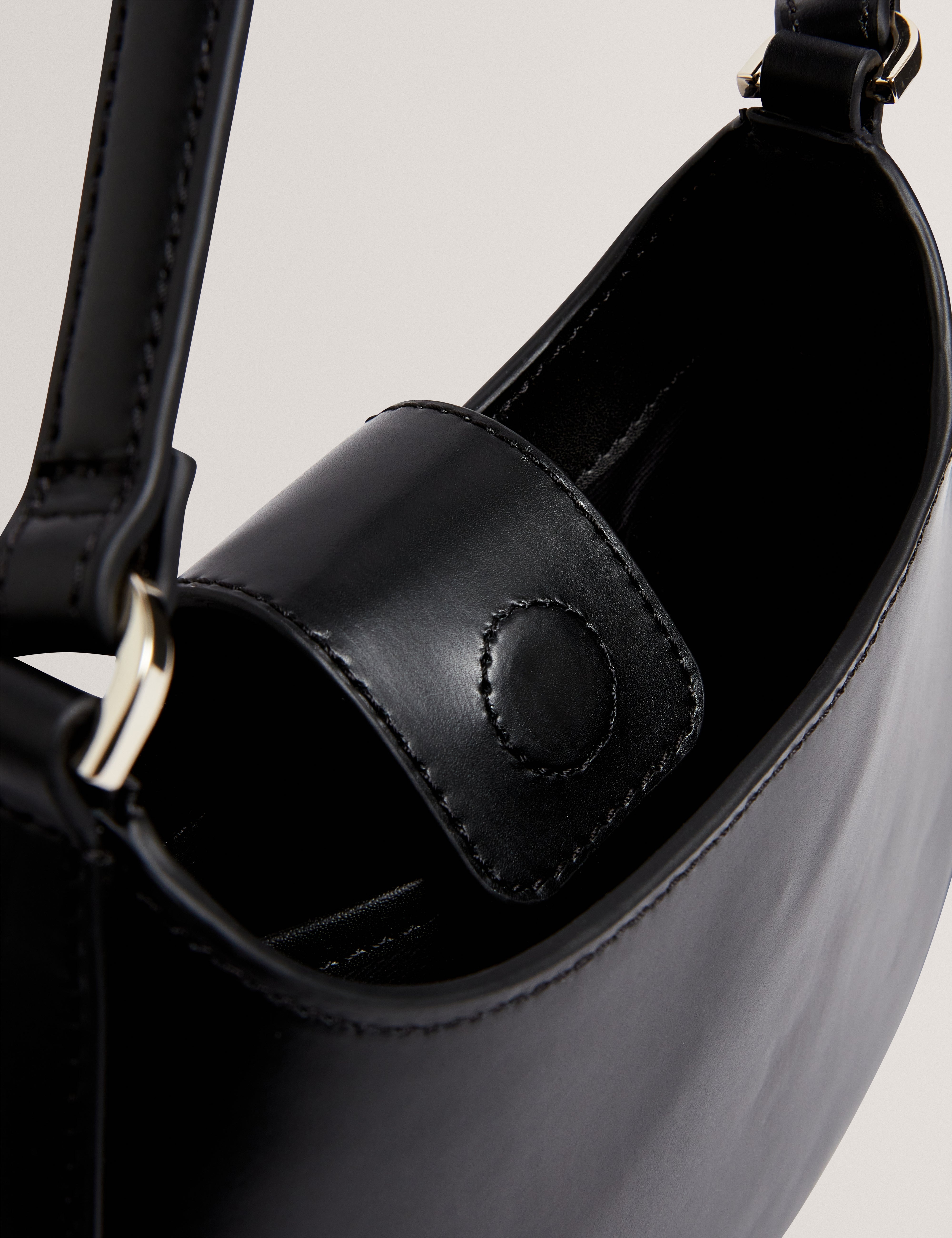 Curla Leather Bow Detail Mini Shoulder Bag Black