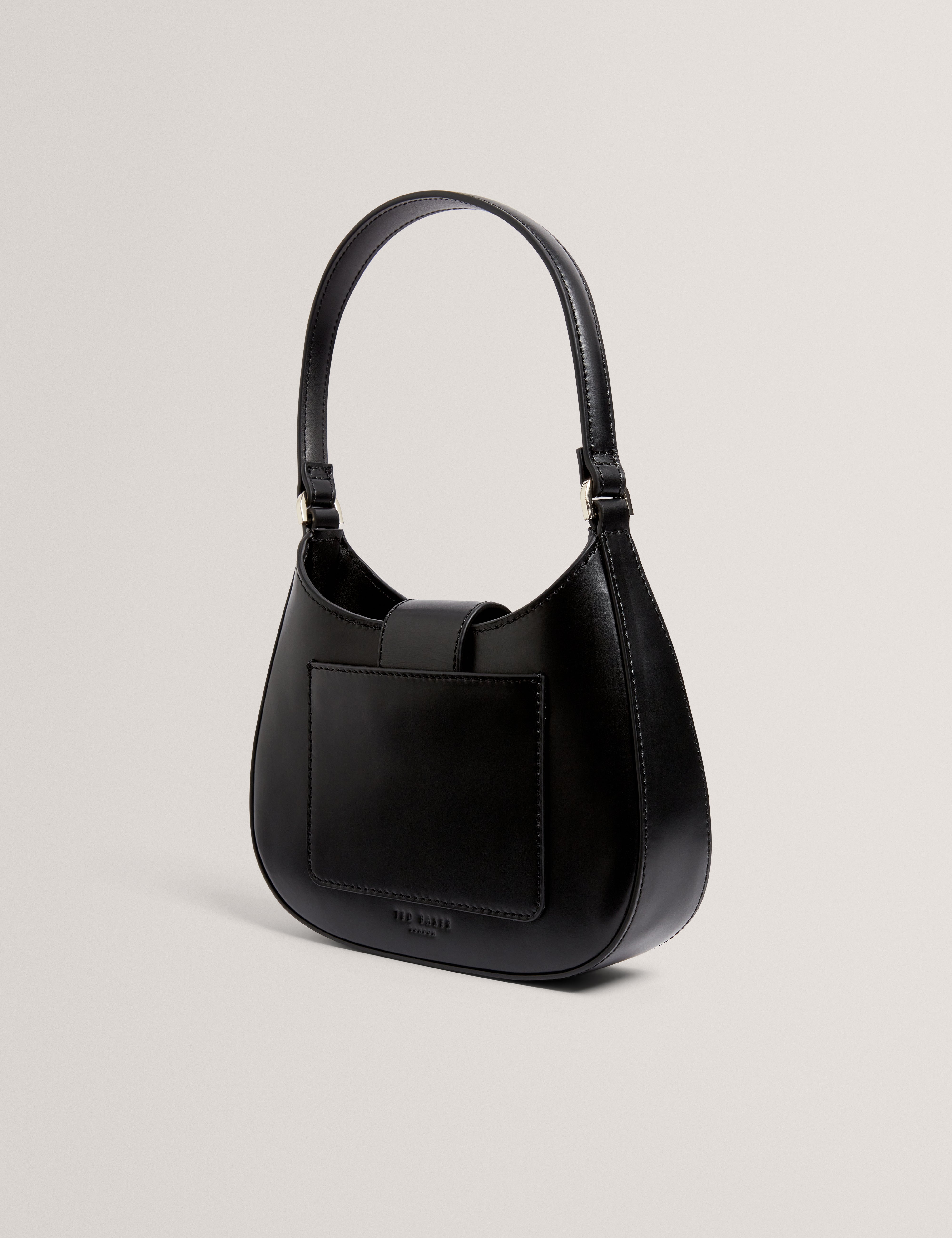 Curla Leather Bow Detail Mini Shoulder Bag Black
