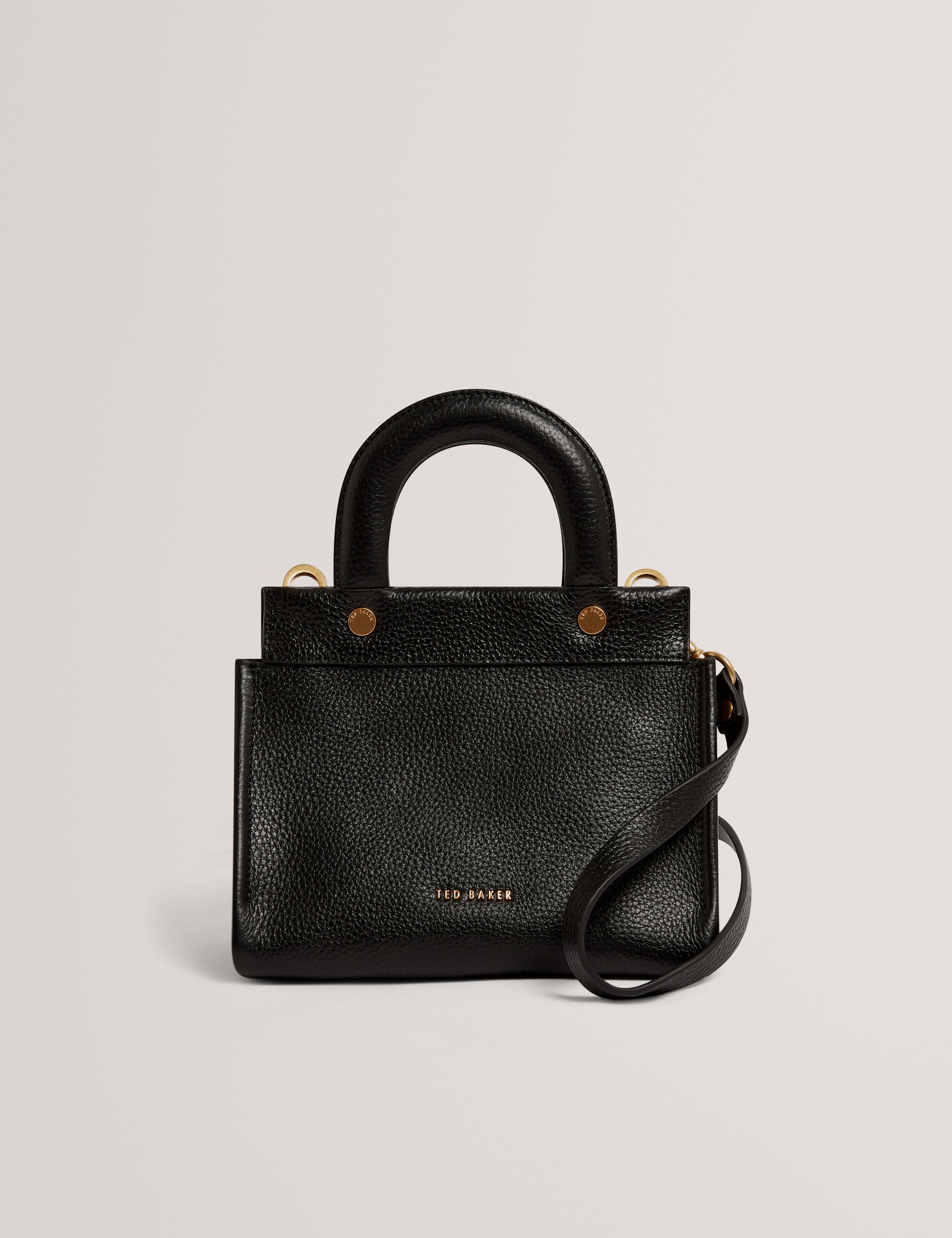 Roniaa Grab Handle Small Tote Bag Black