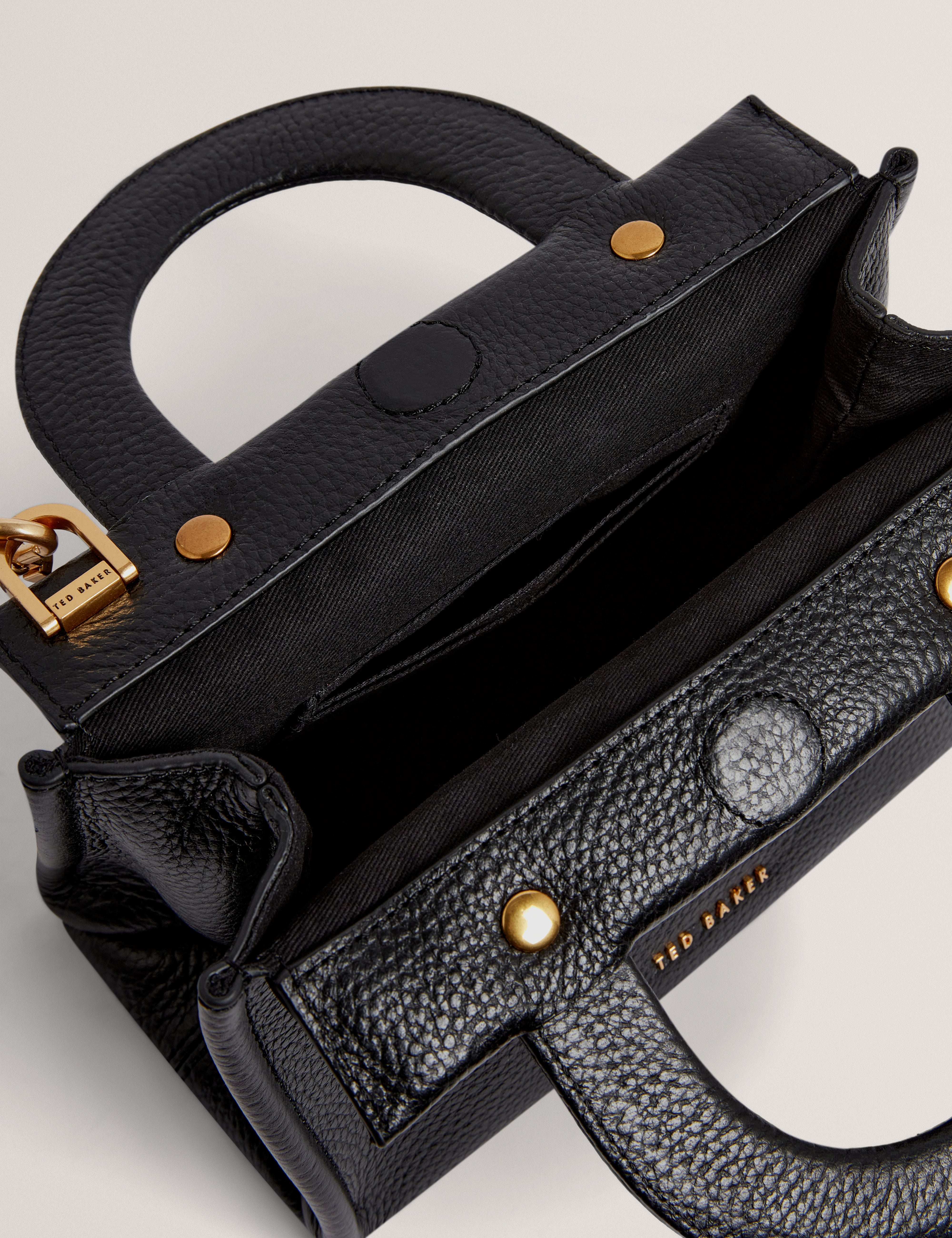 Roniaa Grab Handle Small Tote Bag Black