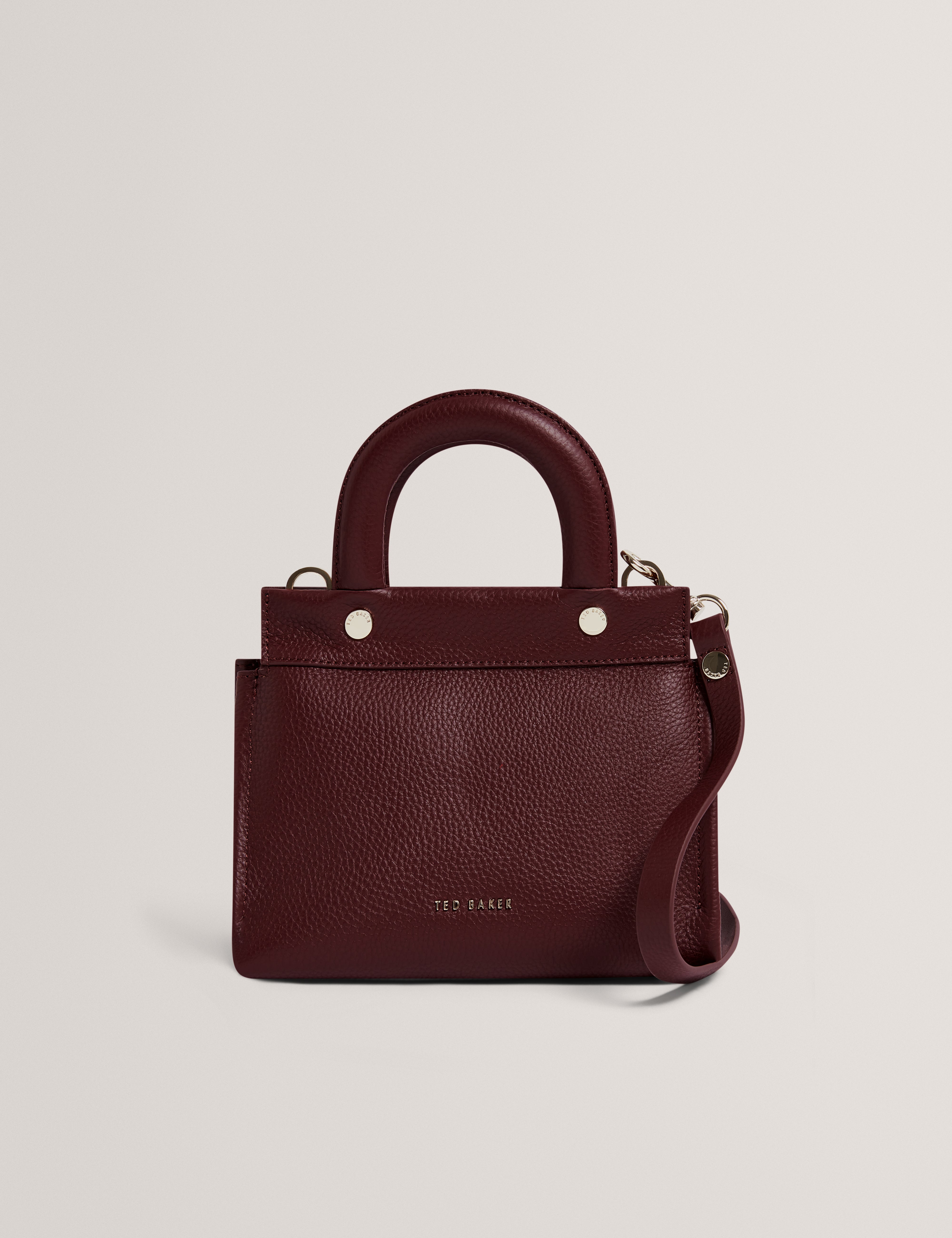Roniaa Grab Handle Small Tote Bag Dk-Red