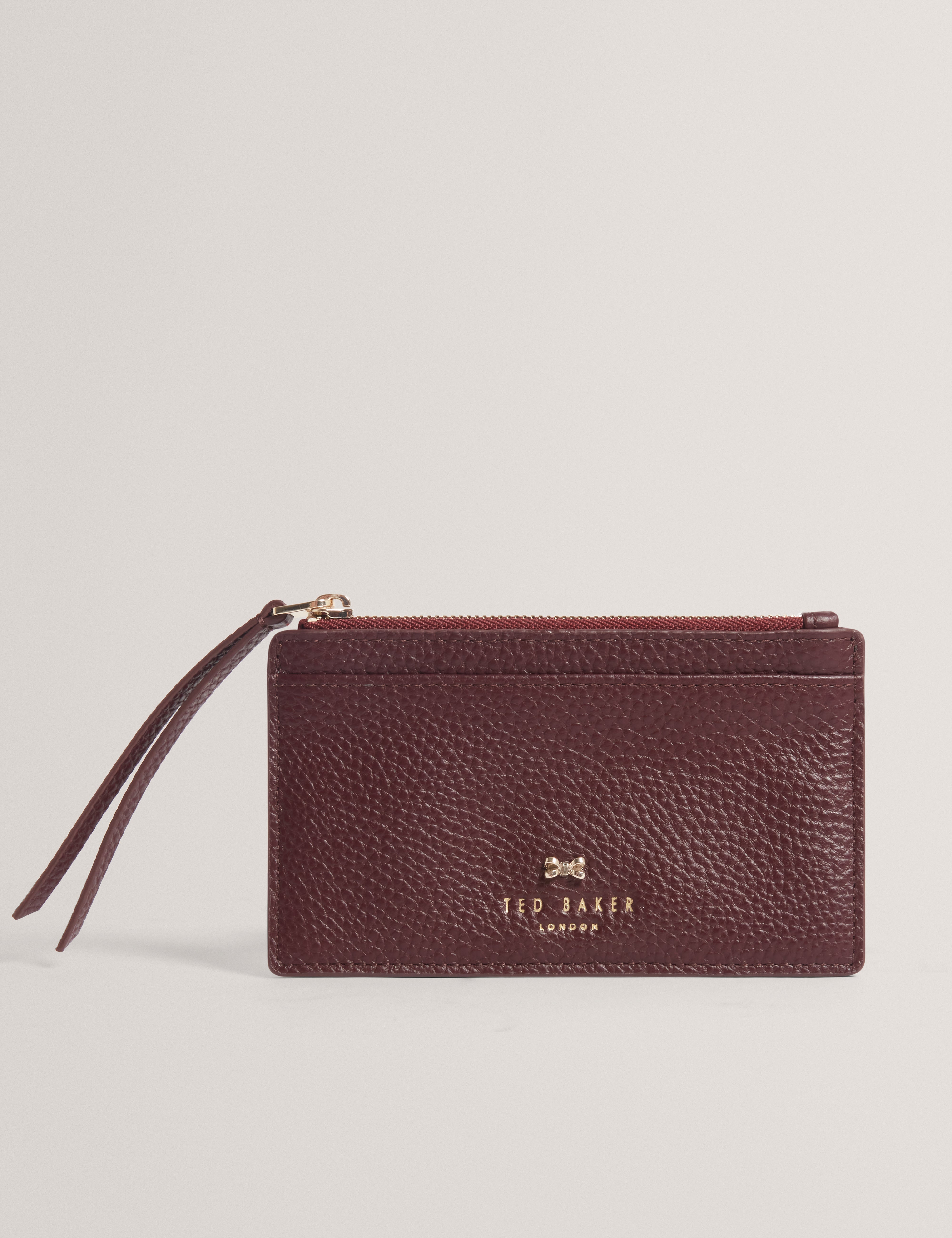 Myyra Bow Detail Zip Card Holder Dk-Red