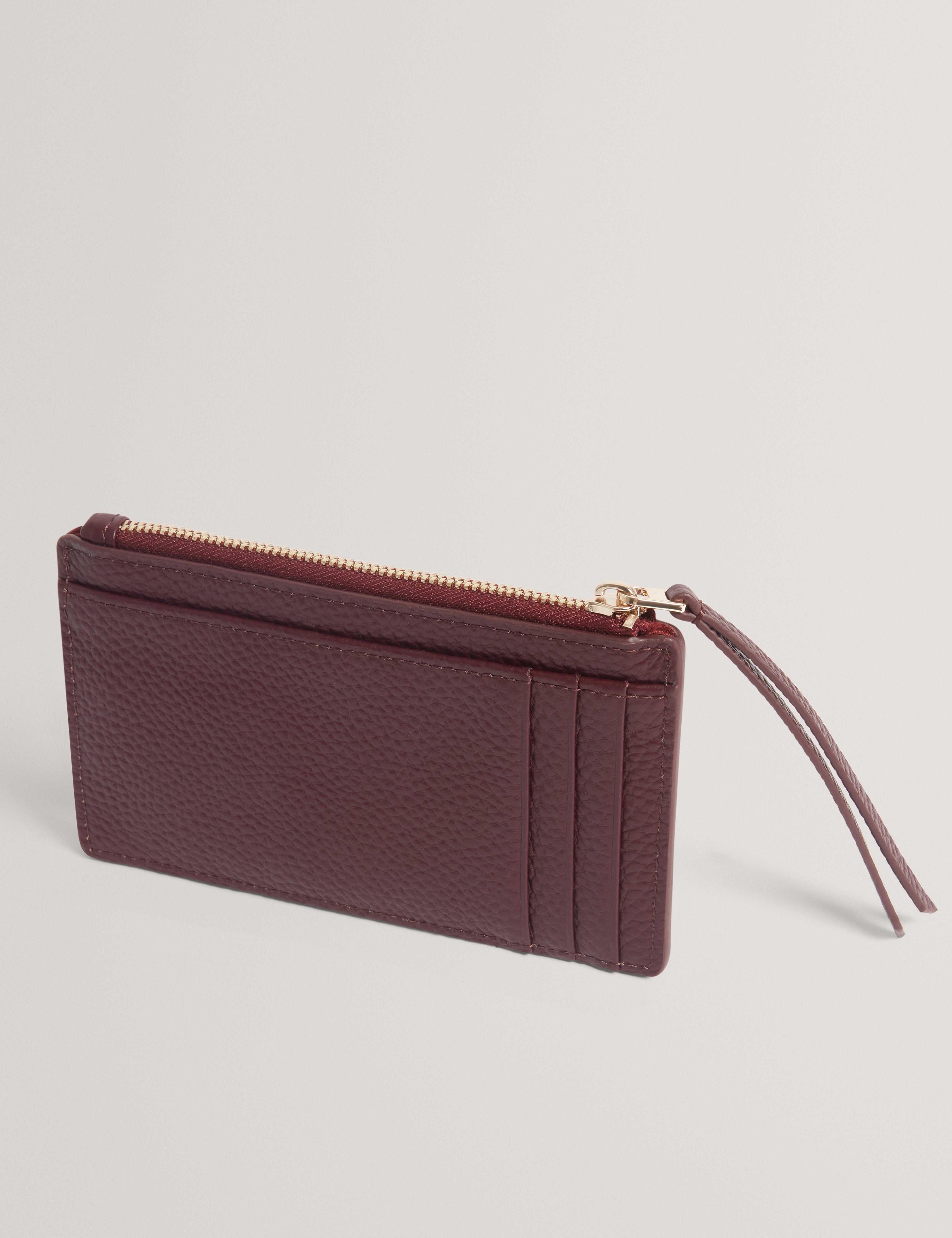 Myyra Bow Detail Zip Card Holder Dk-Red