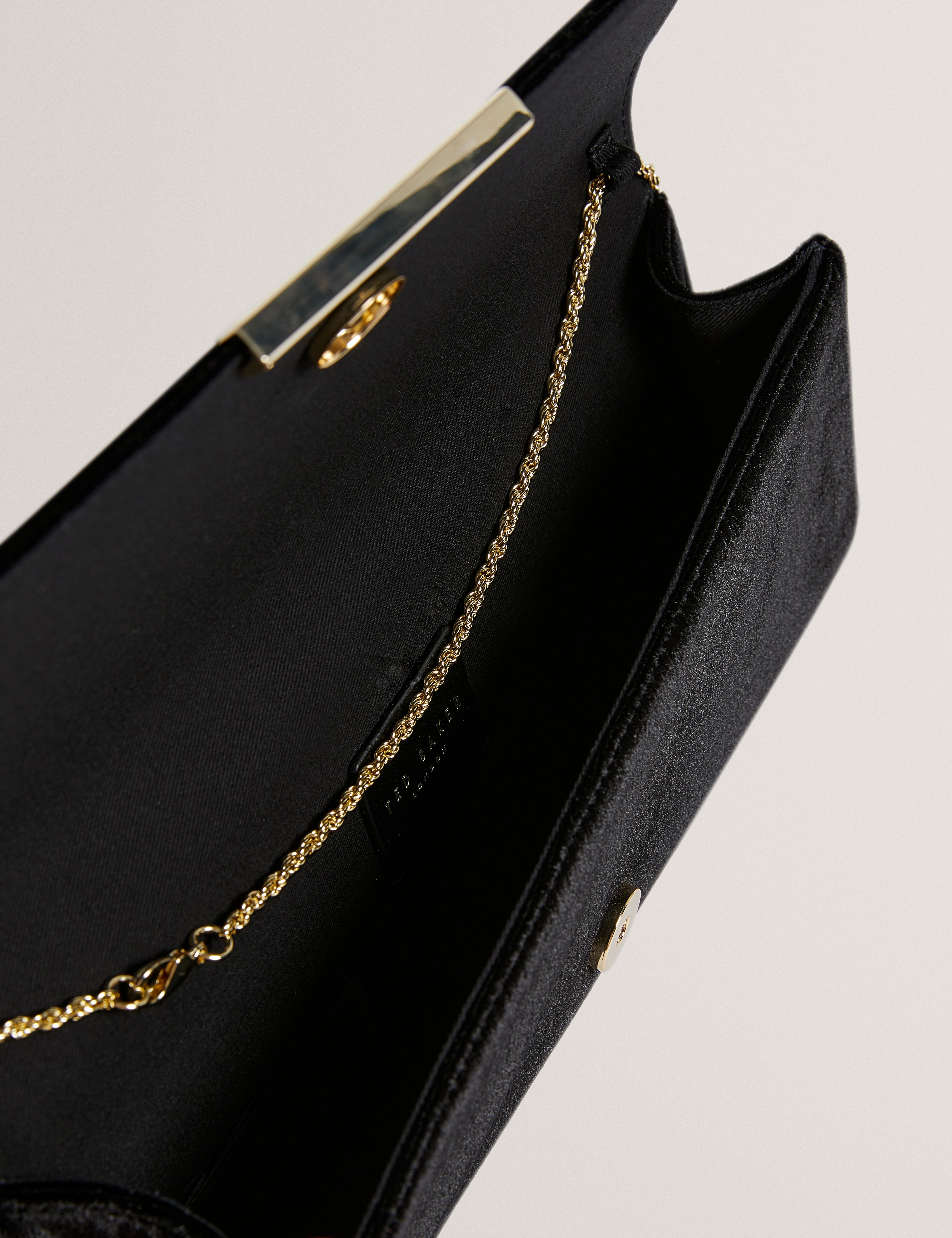 Maroah Velvet Elongated Evening Bag Black