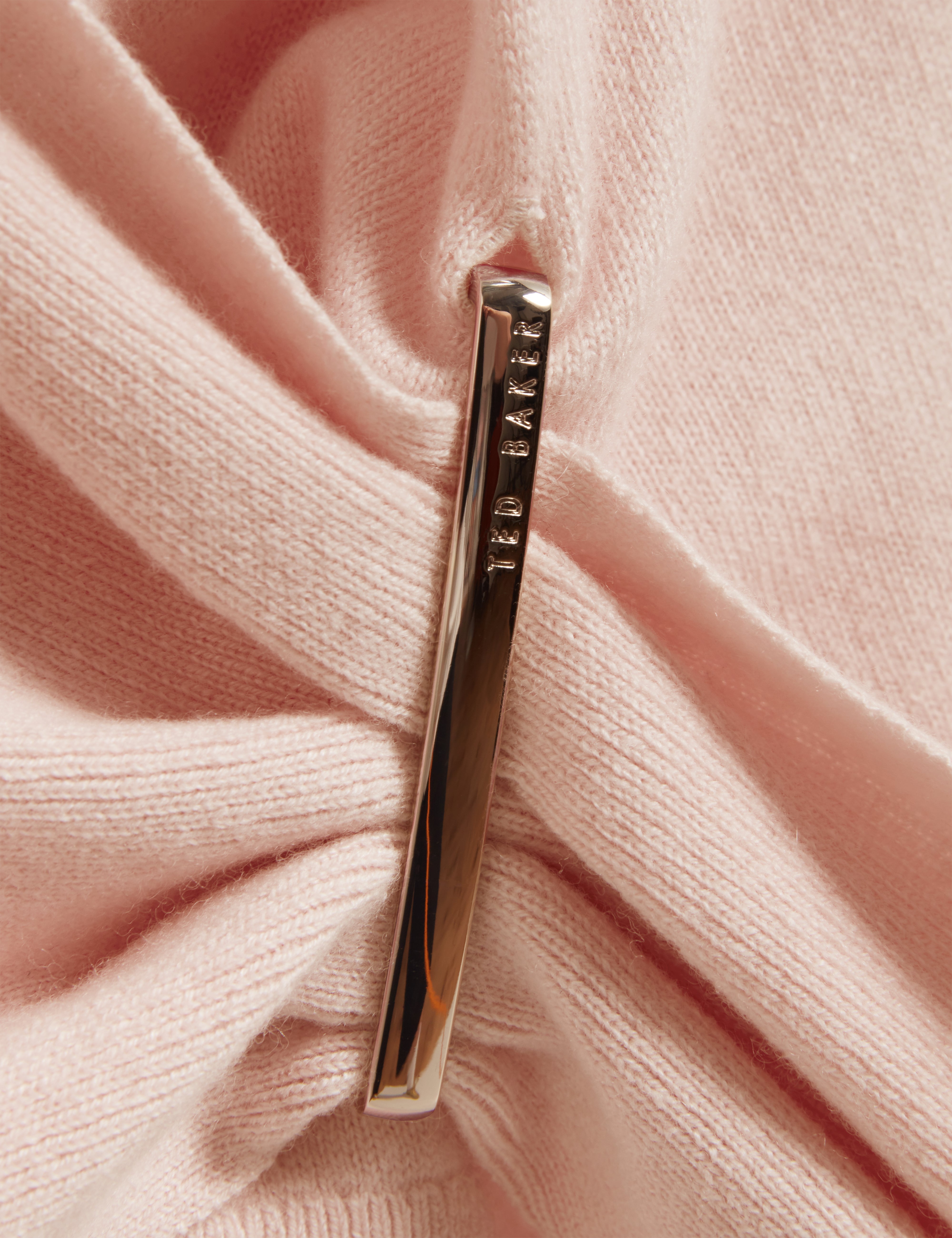 Maleene Drape Detail Sleeveless Jumper Dusky-Pink