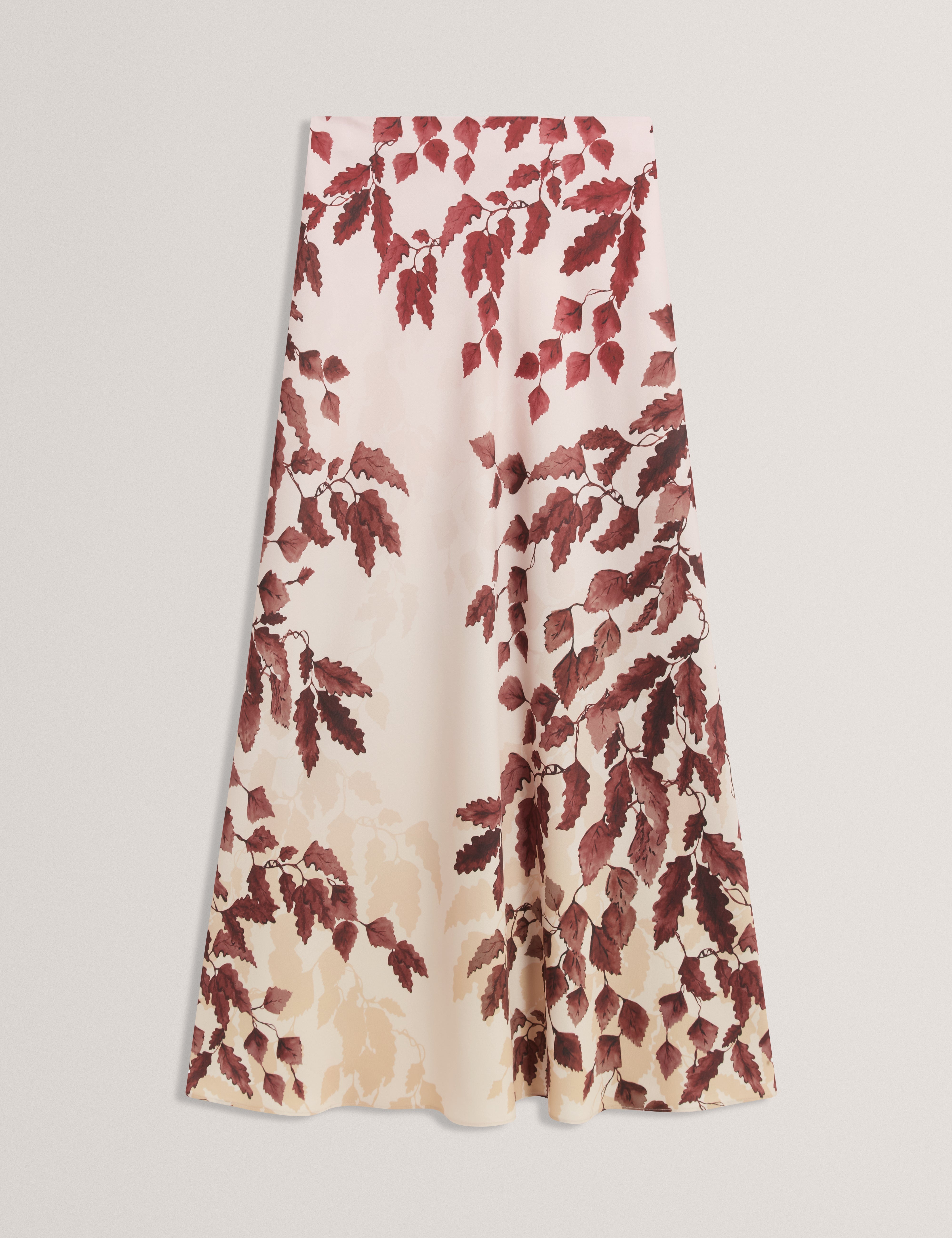 Insley Printed Bias Cut Midi Skirt Rosegd-Col