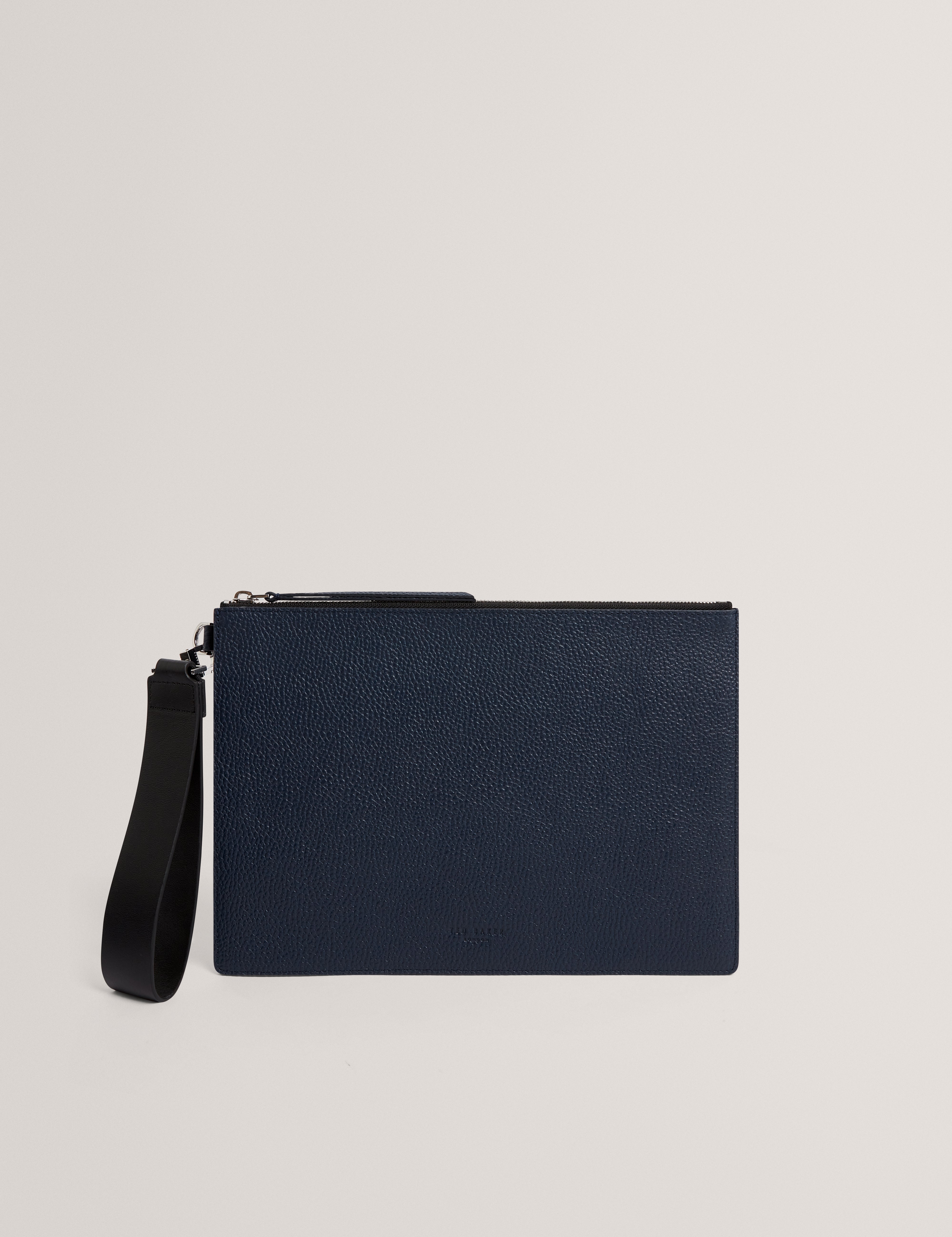 Mikkii Leather Pouch Navy