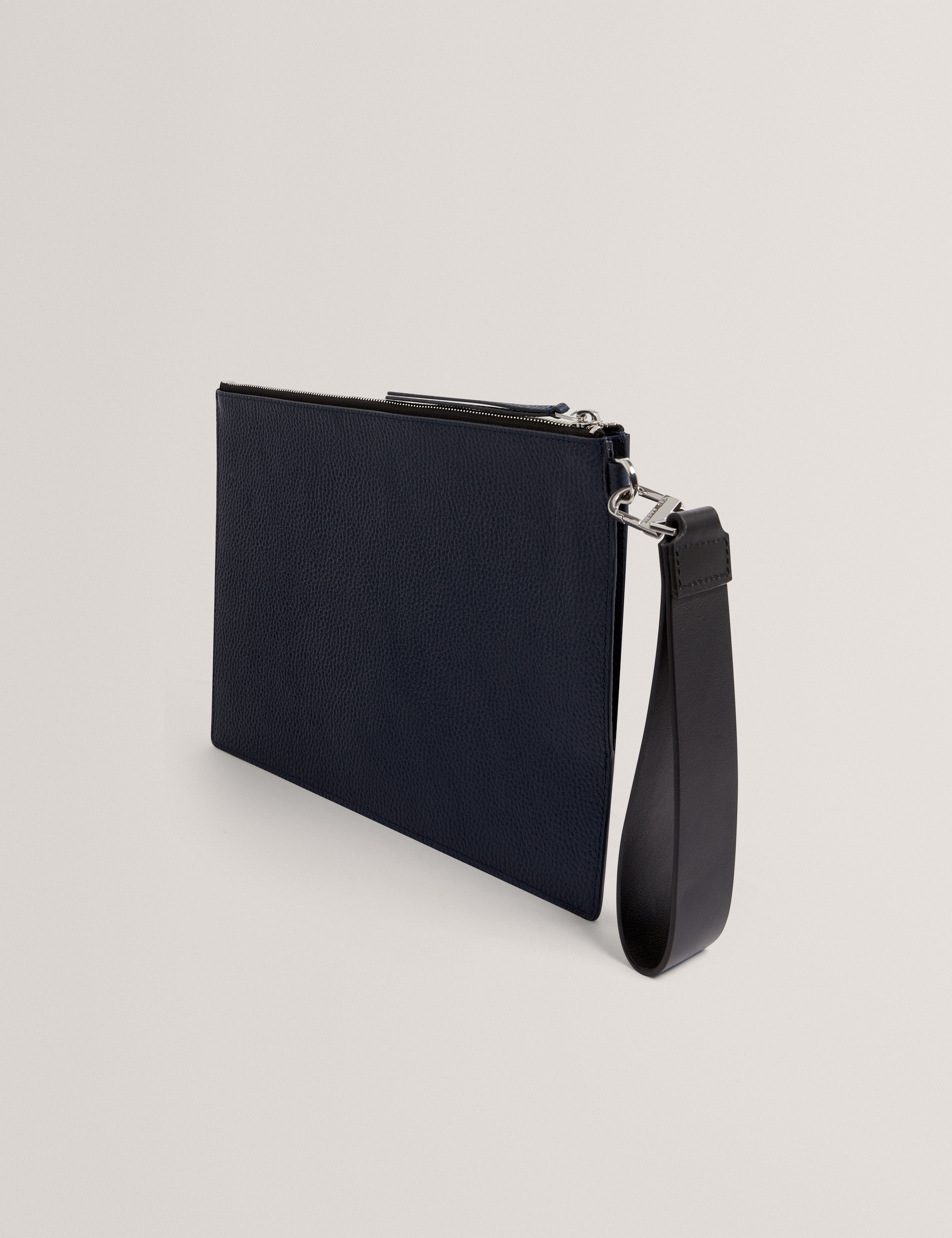 Mikkii Leather Pouch Navy