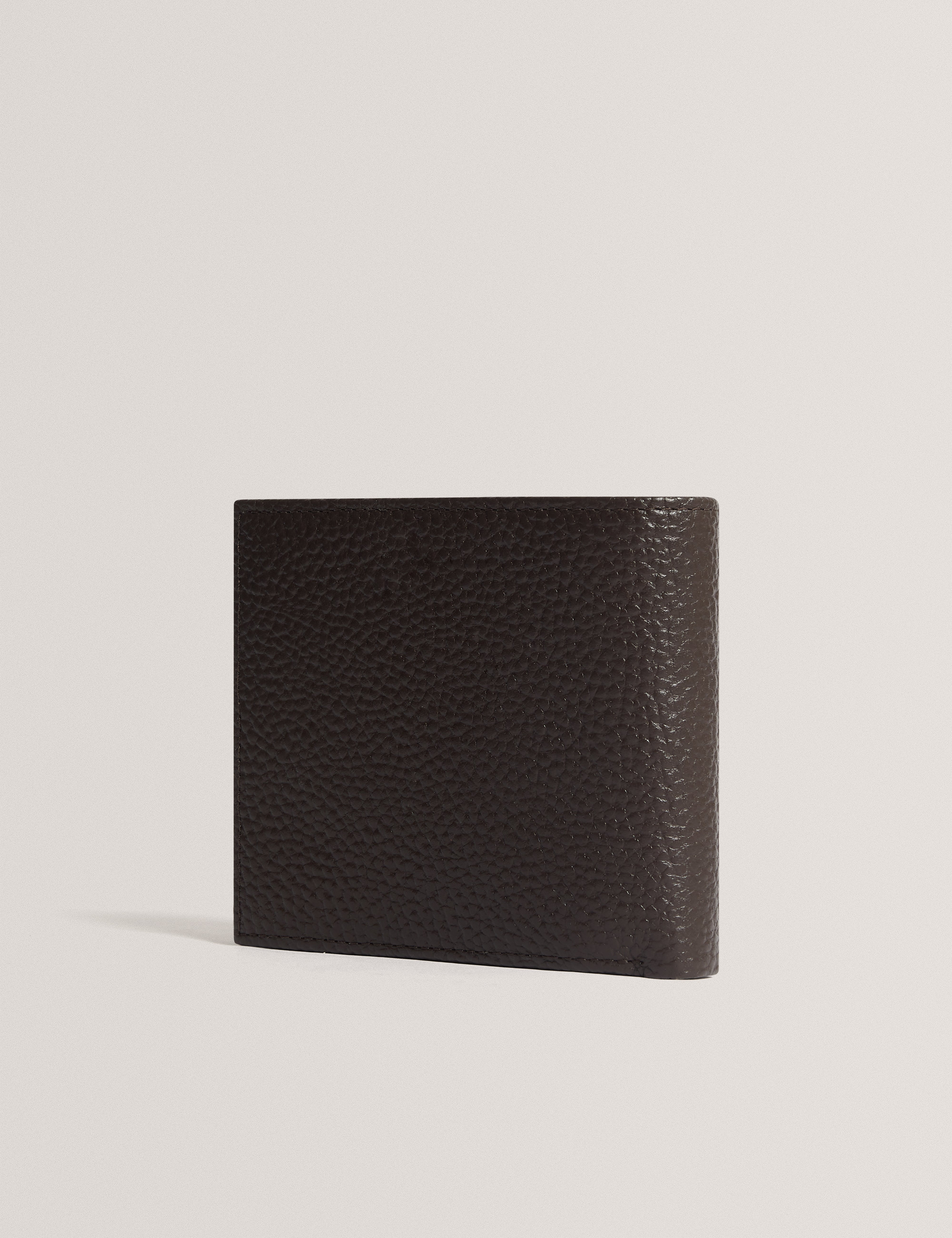 Richeen Leather Webbing Tab Trifold Wallet Brn-Choc