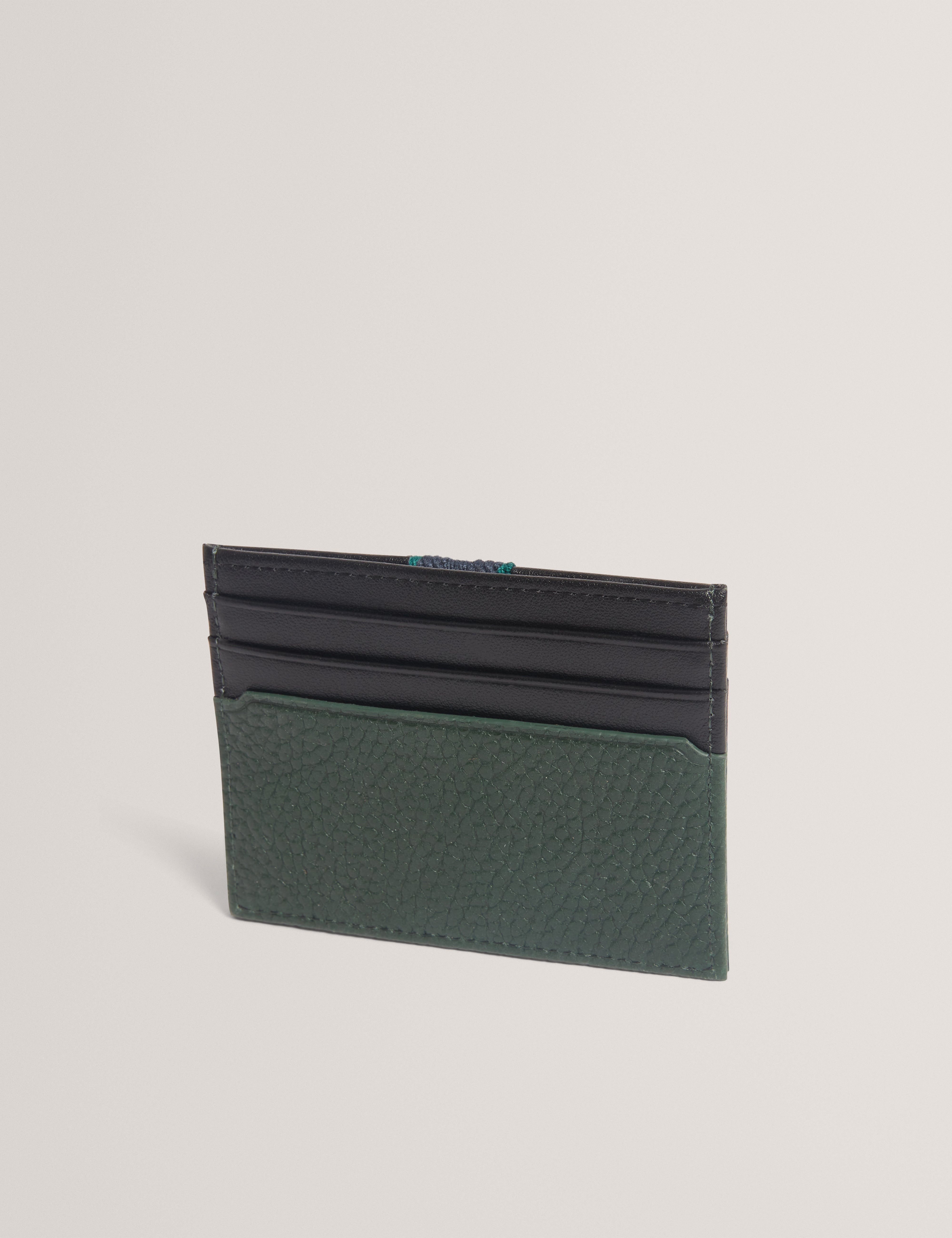 Rasheem Leather Webbing Tab Wallet Dk-Green