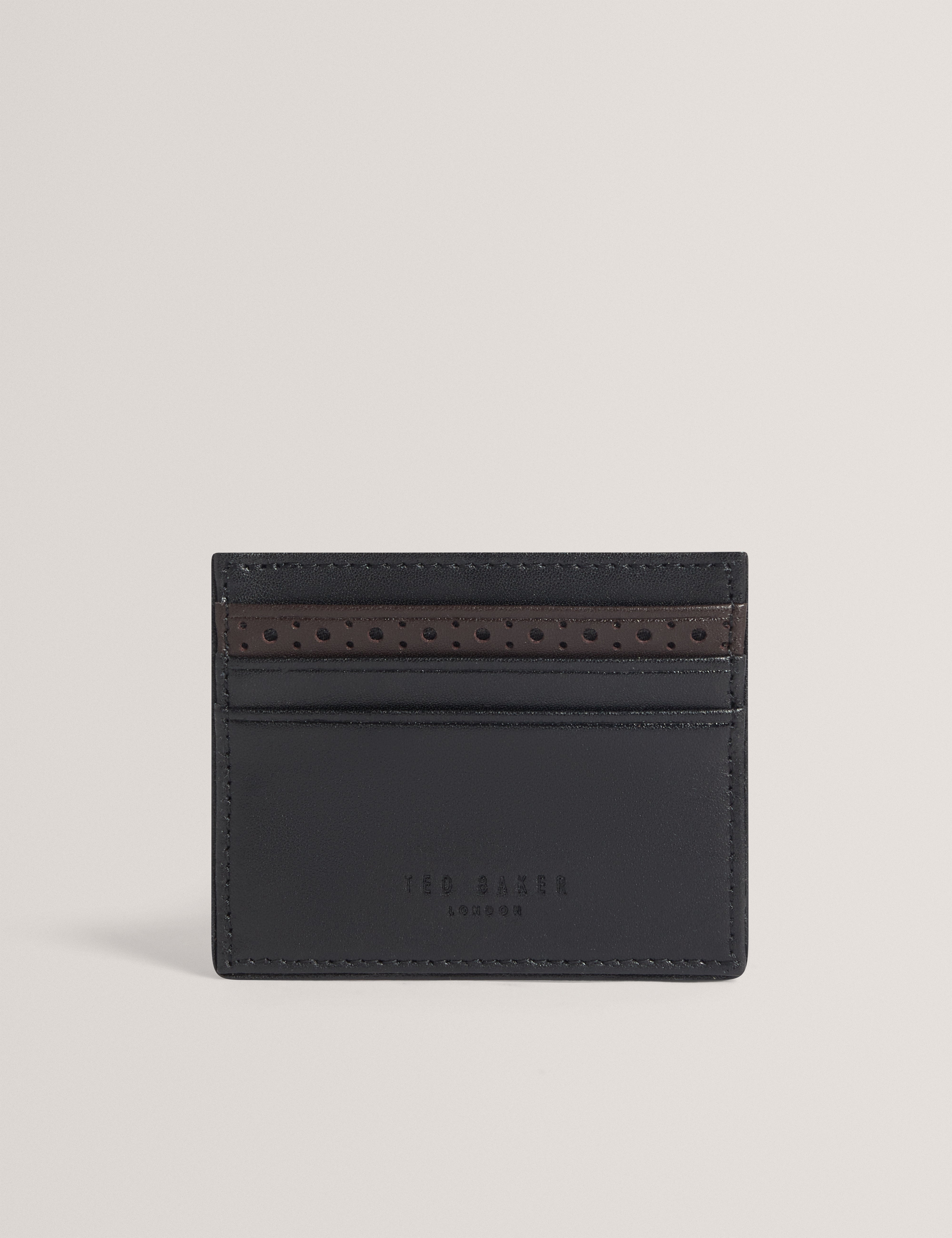 Dommini Brogue Detail Card Holder Black