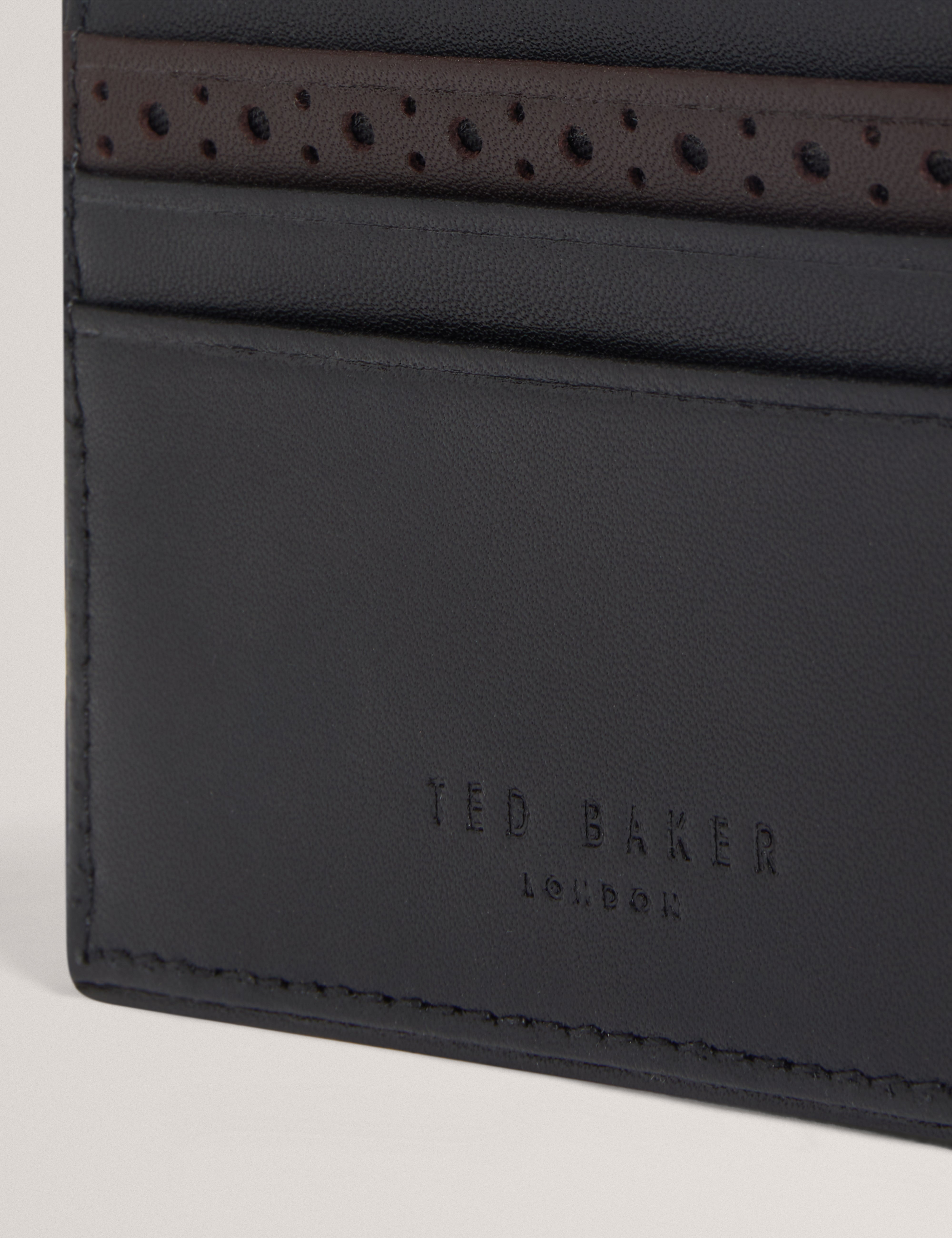Dommini Brogue Detail Card Holder Black