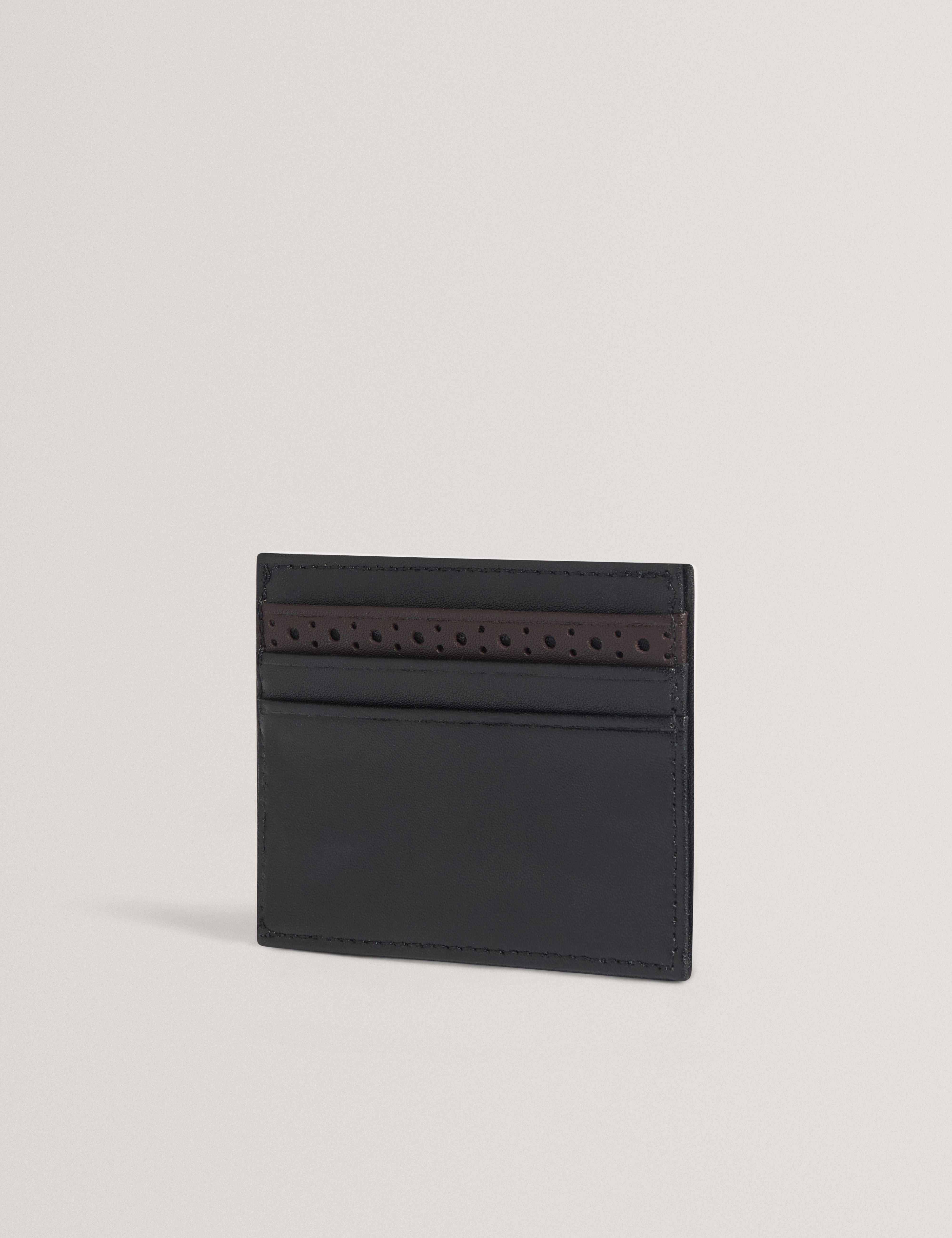 Dommini Brogue Detail Card Holder Black