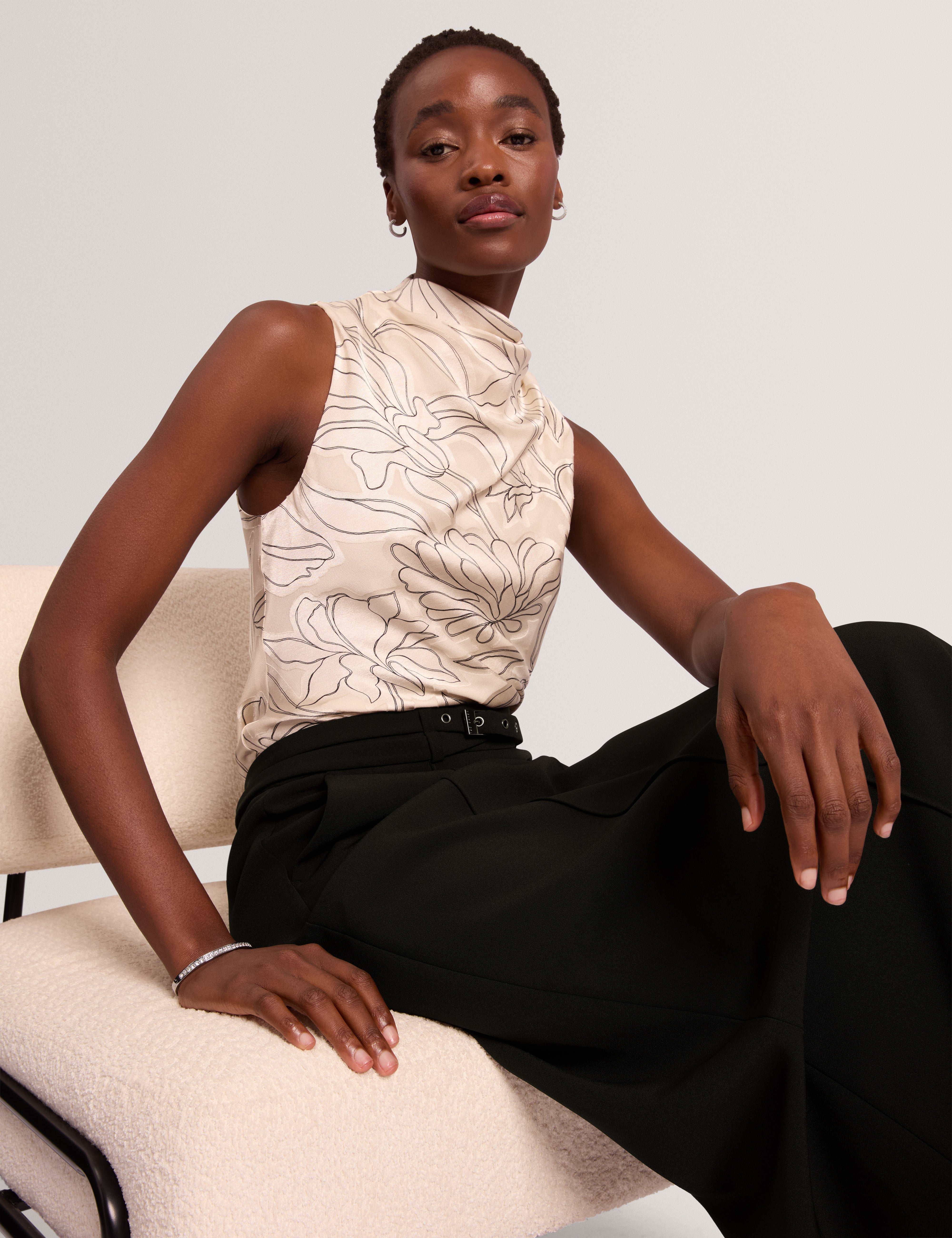 Hanlies Tailored Maxi Skirt With Belt Black