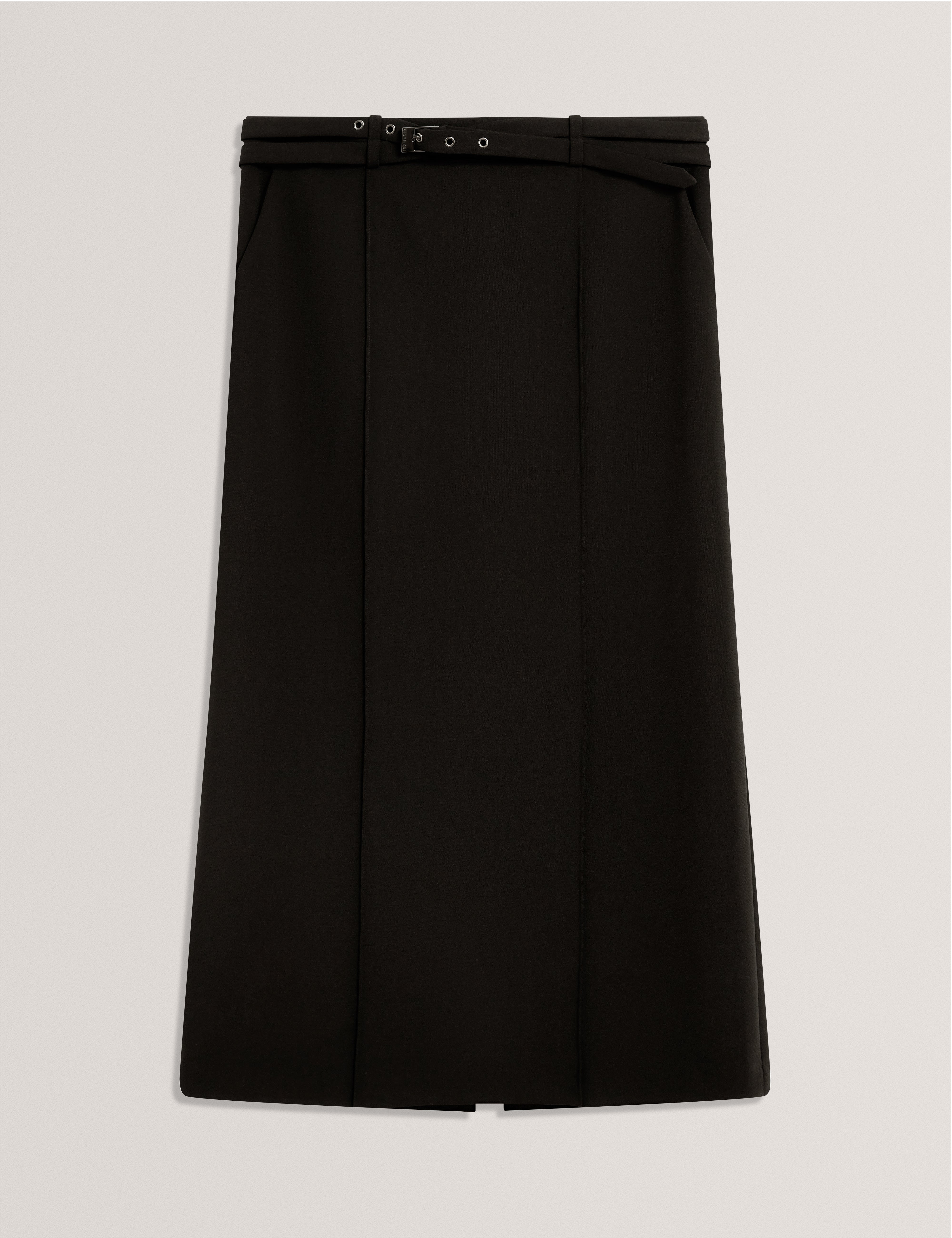 Hanlies Tailored Maxi Skirt With Belt Black