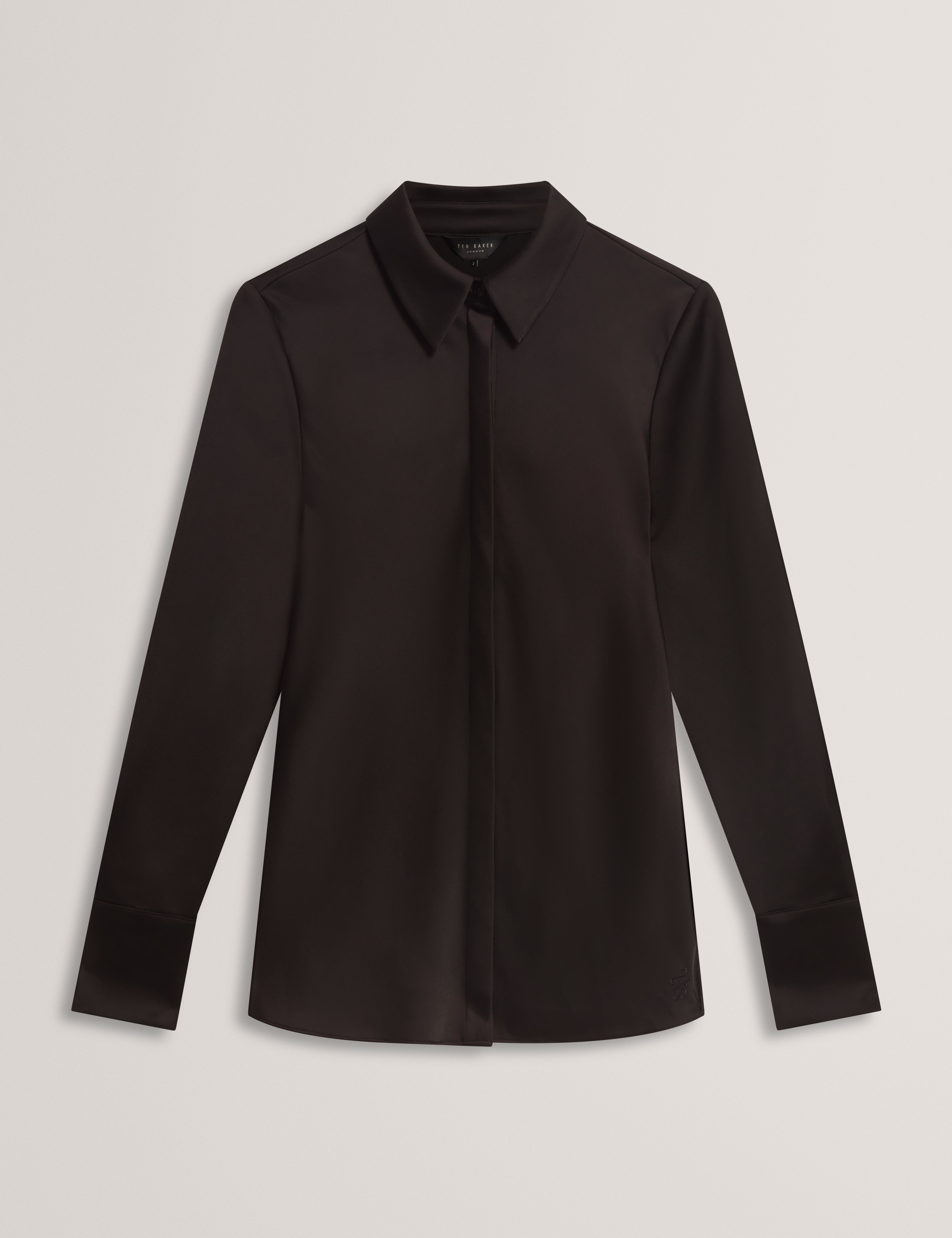 Lazzy Satin Shirt Black