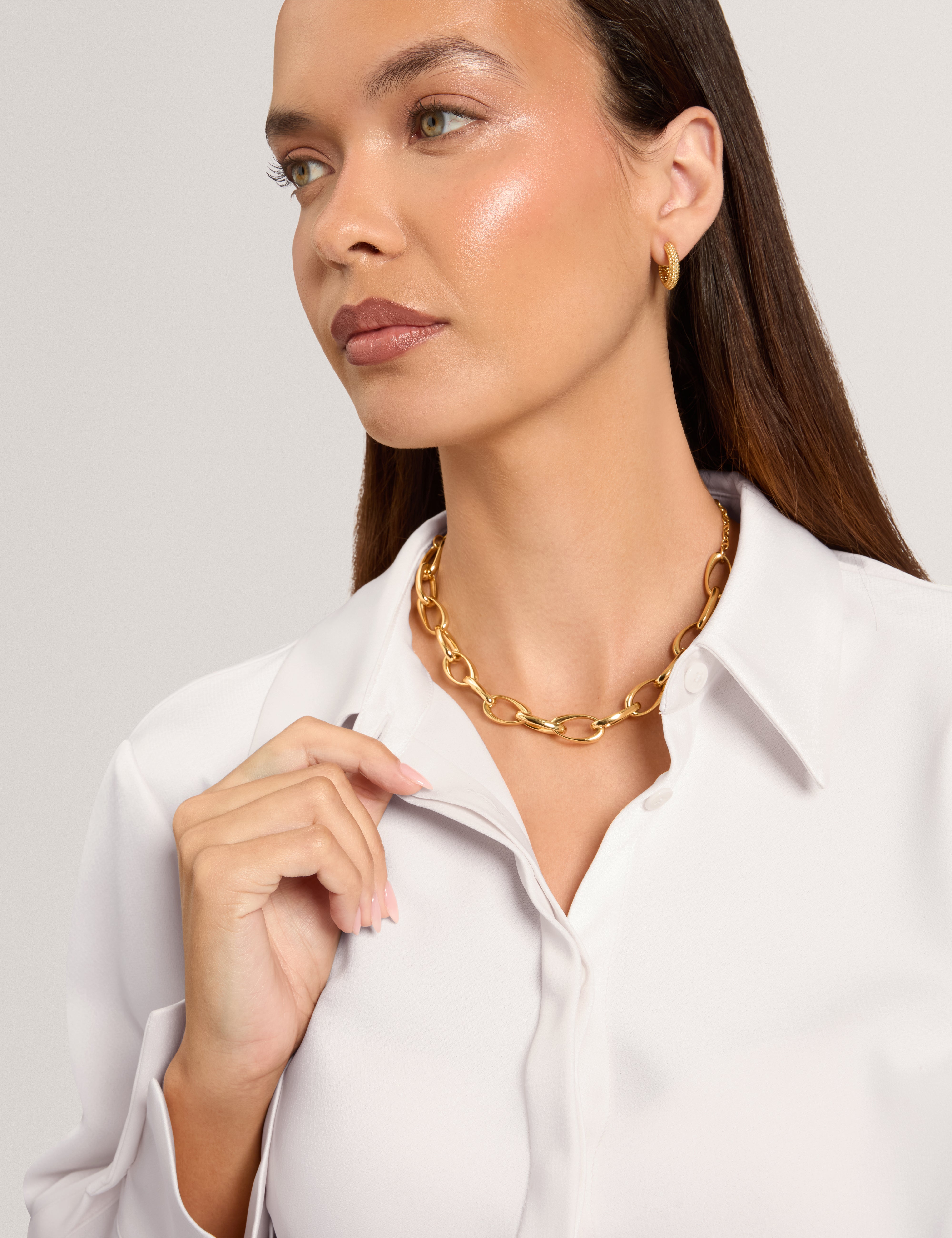Lazzy Satin Shirt Natural