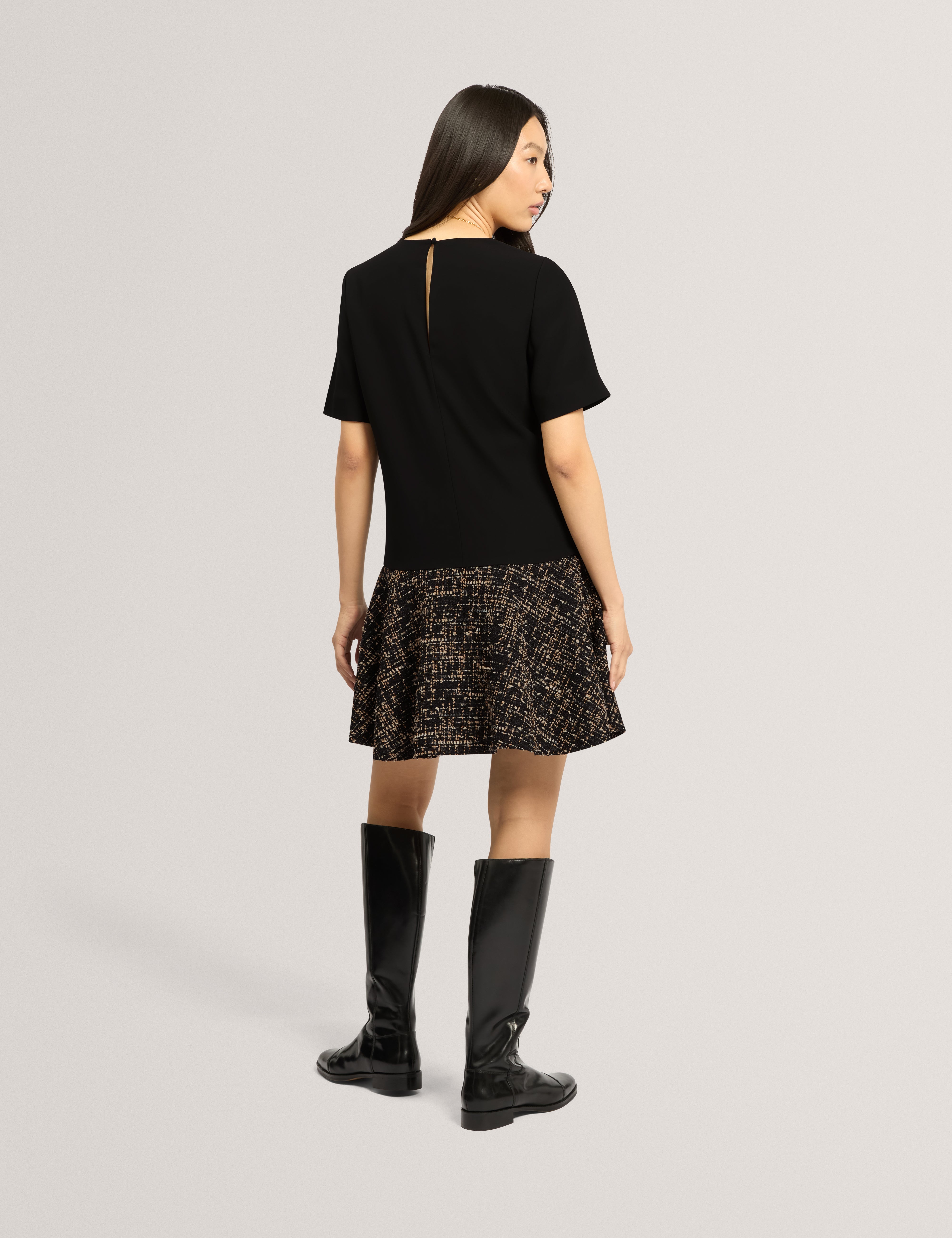 Ummid Mockable Short Sleeve Mini Dress Black