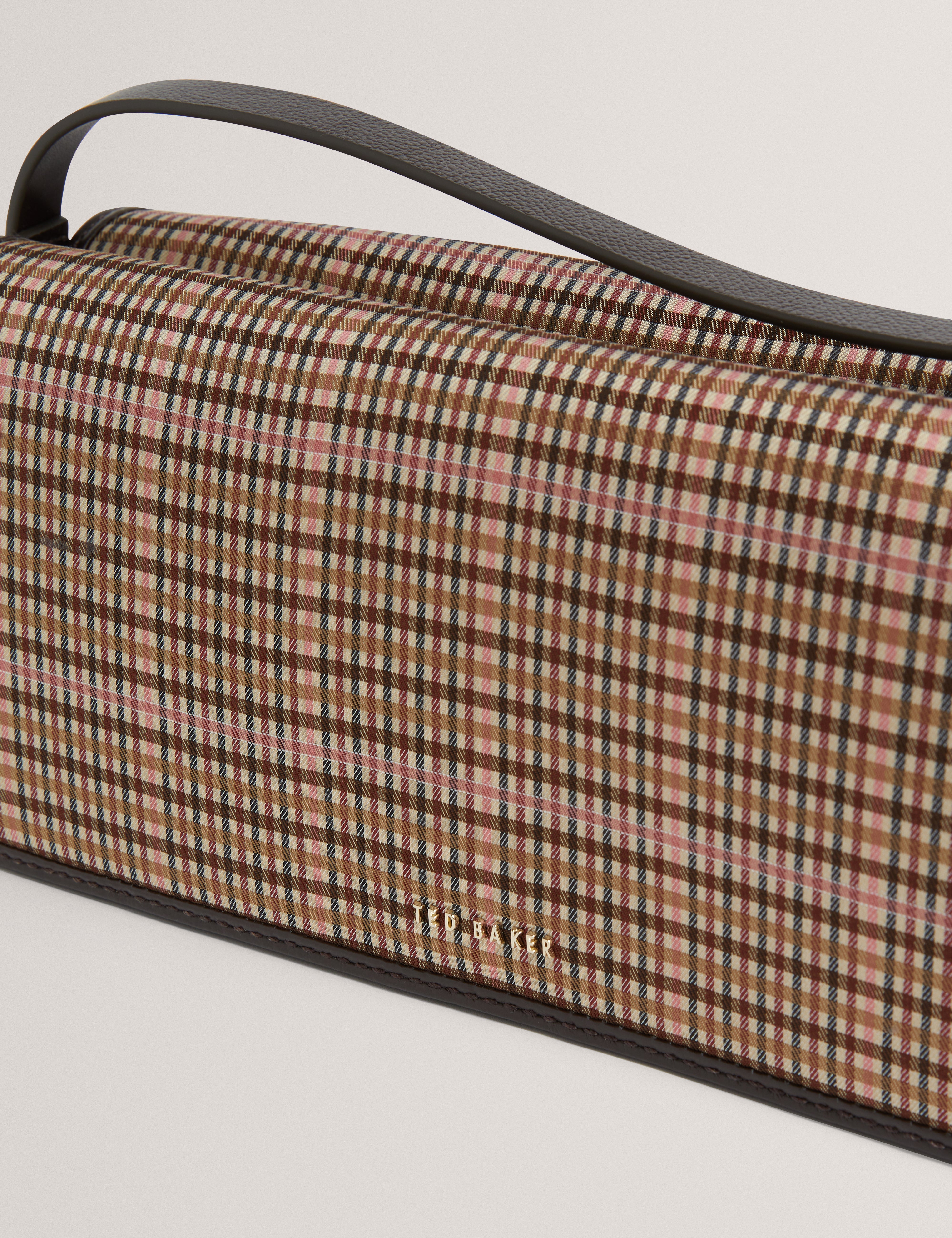Tylori Check Detail Shoulder Bag Taupe