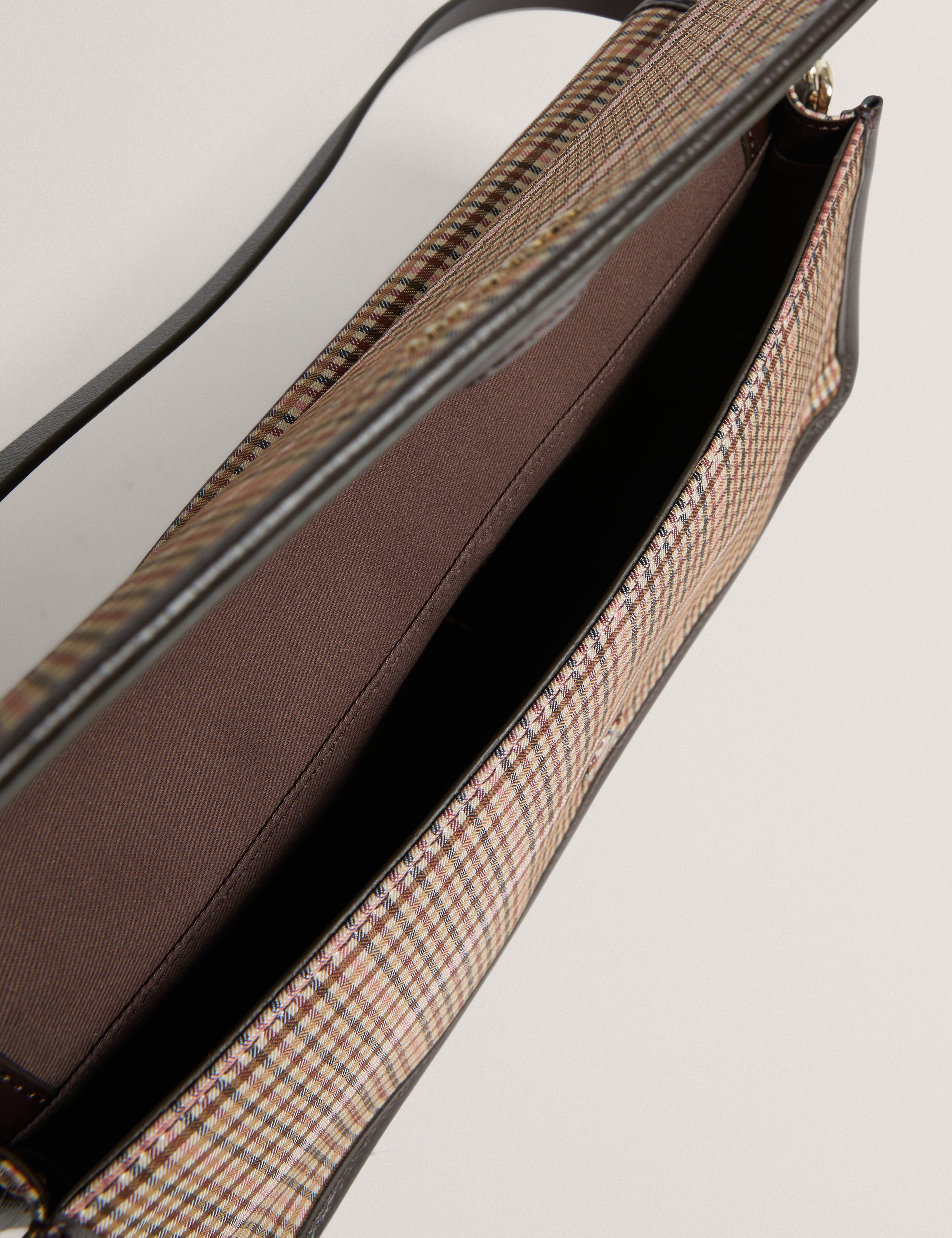 Tylori Check Detail Shoulder Bag Taupe